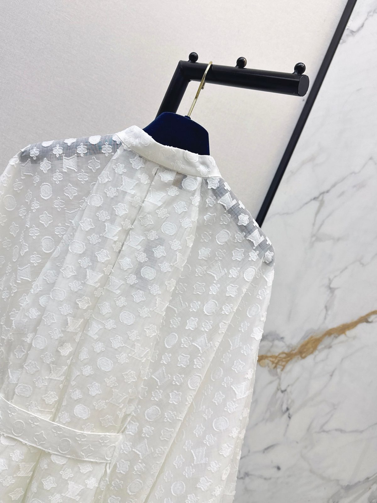 Louis Vuitton Monogram Embossed White Shirt