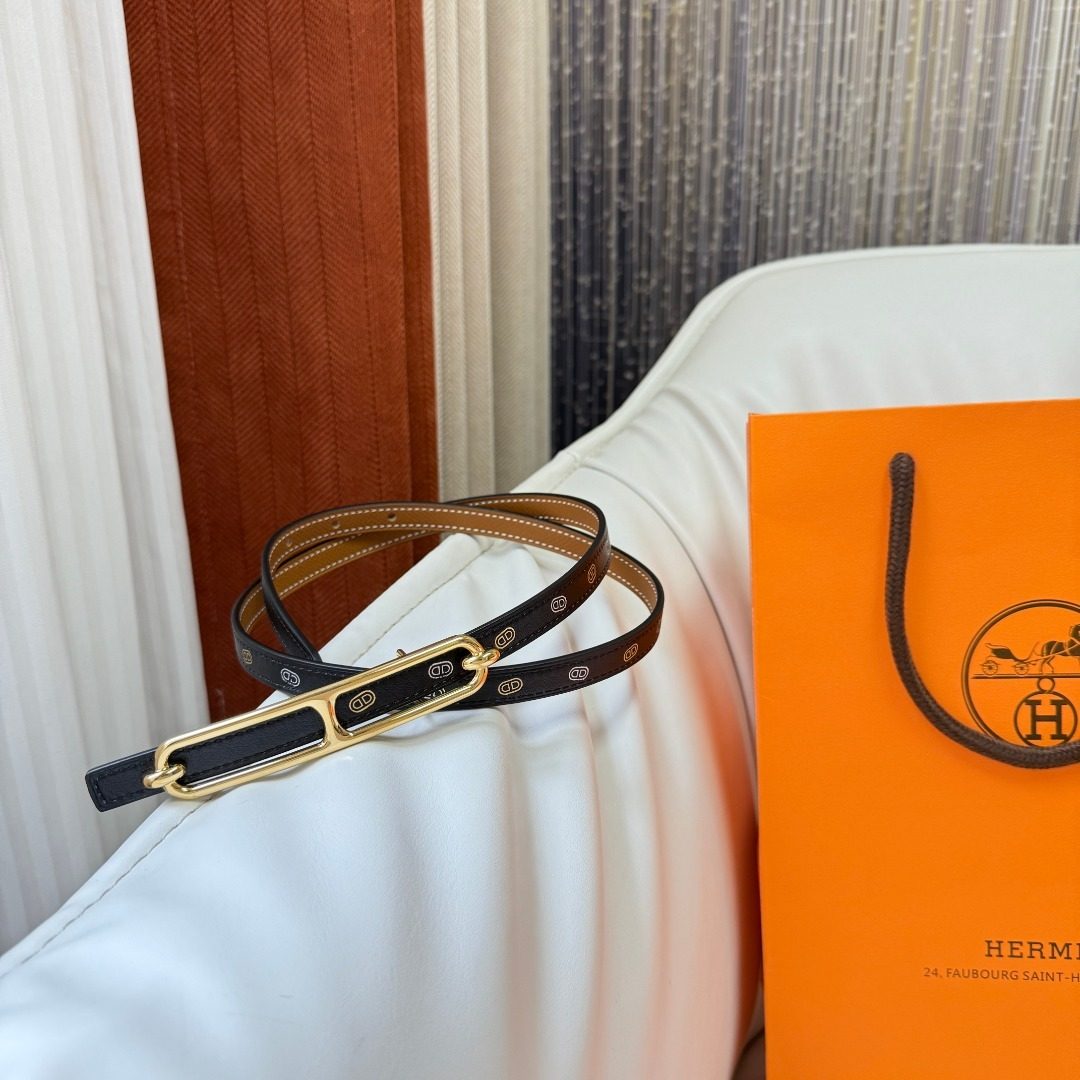 Hermès Reversible Leather Belt with CD Monogram