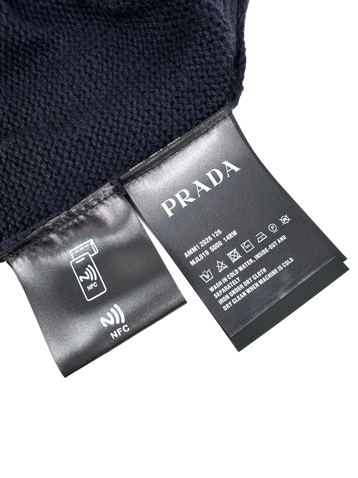 Prada Navy Wool Crewneck Sweater
