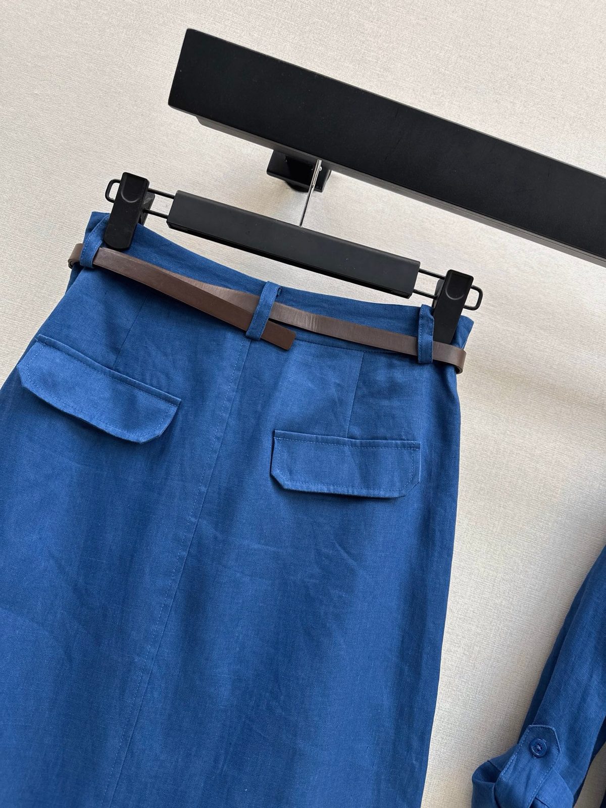 Prada Denim Cargo Skirt with Belt