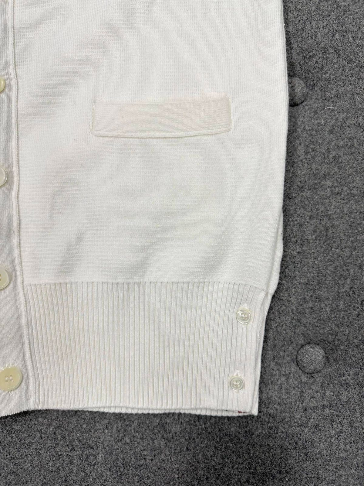 Men's Cardigan Sweater with Striped Sleeves