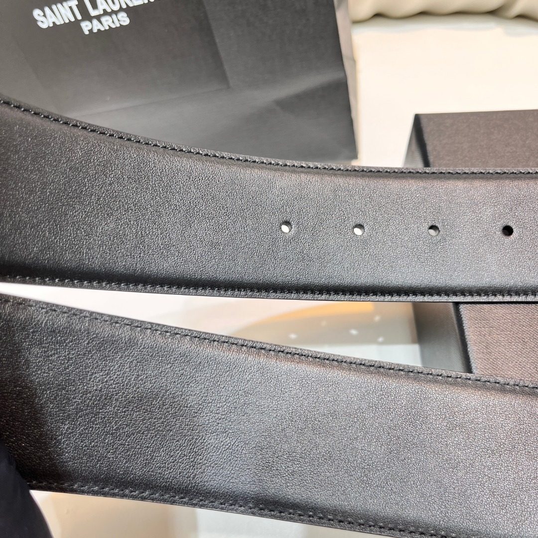 Saint Laurent Paris YSL Leather Belt