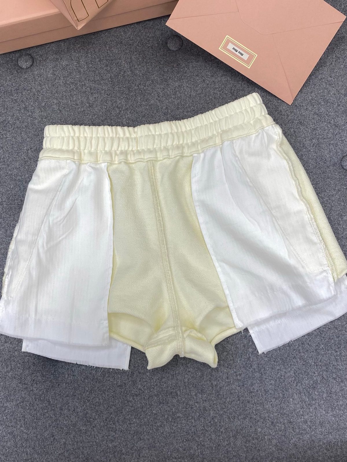 Miu Miu Layered Cotton Shorts