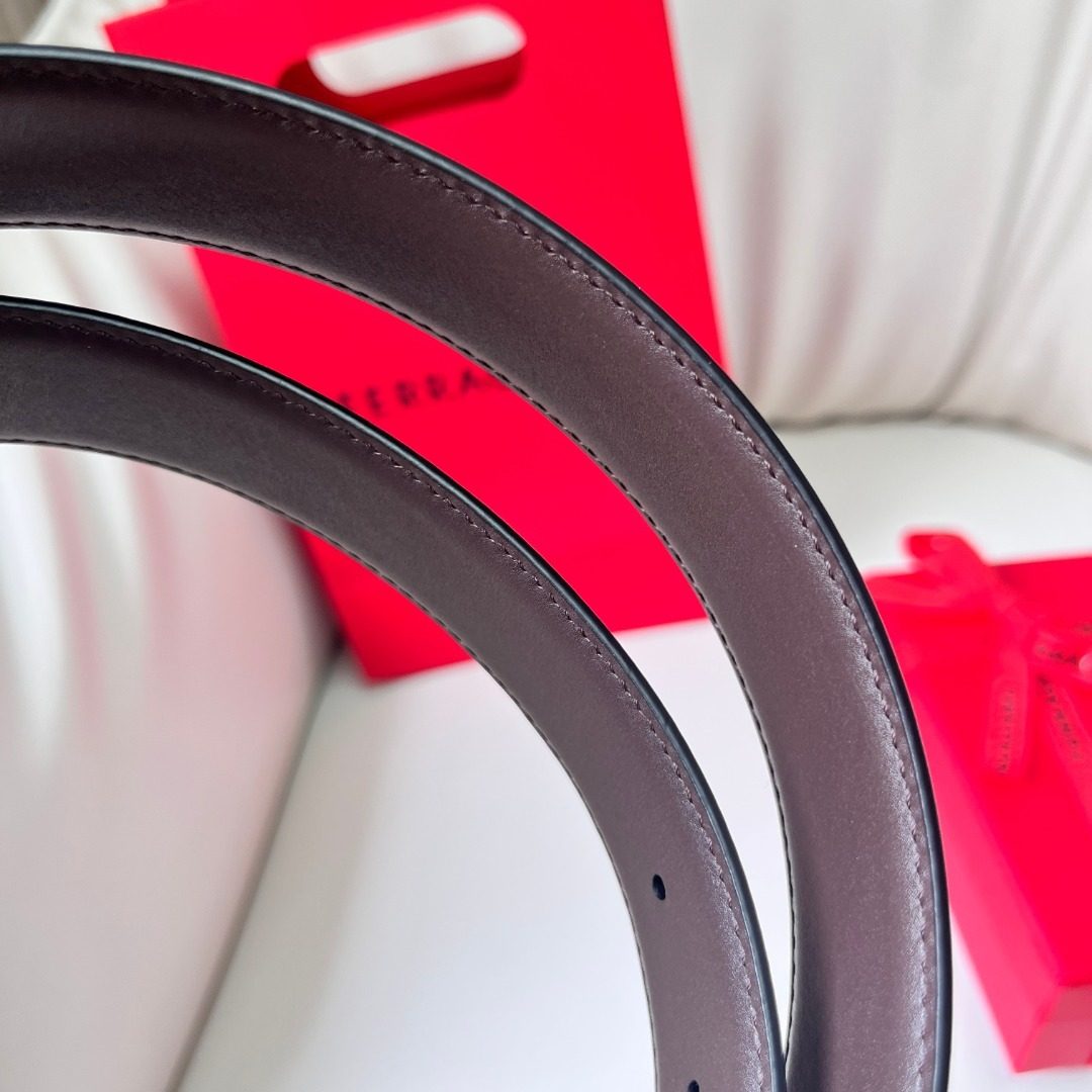 Ferragamo Gancini Black Leather Belt