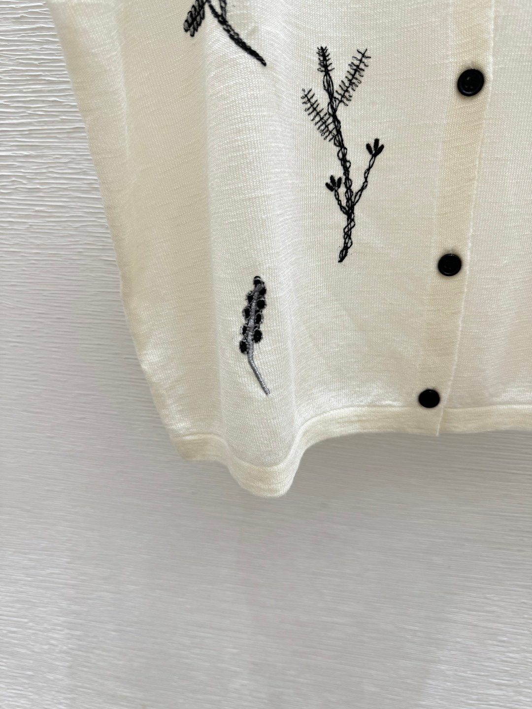 Botanical Embroidered Linen Vest Top