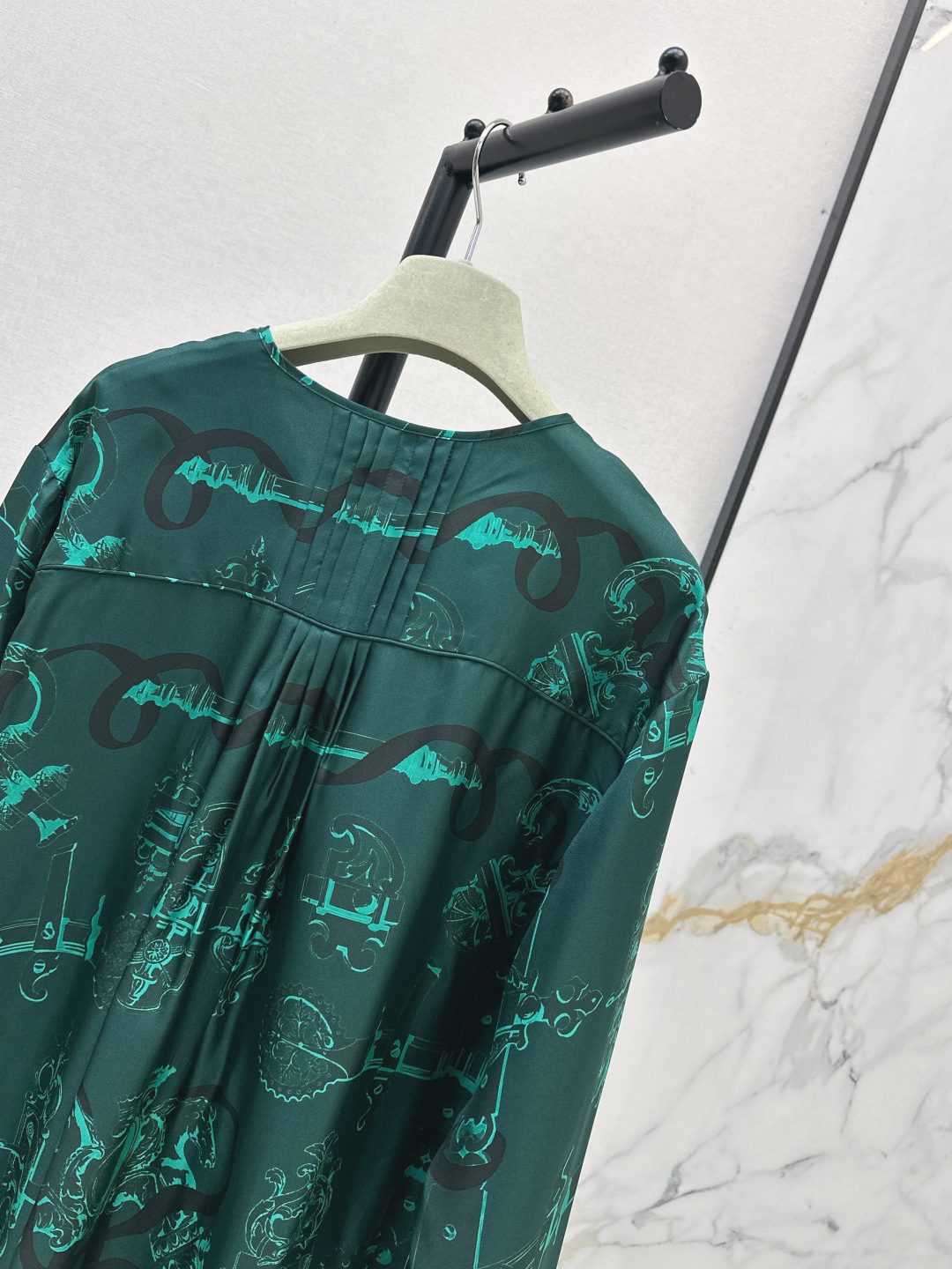Hermès Silk Twill Printed Tunic Dress