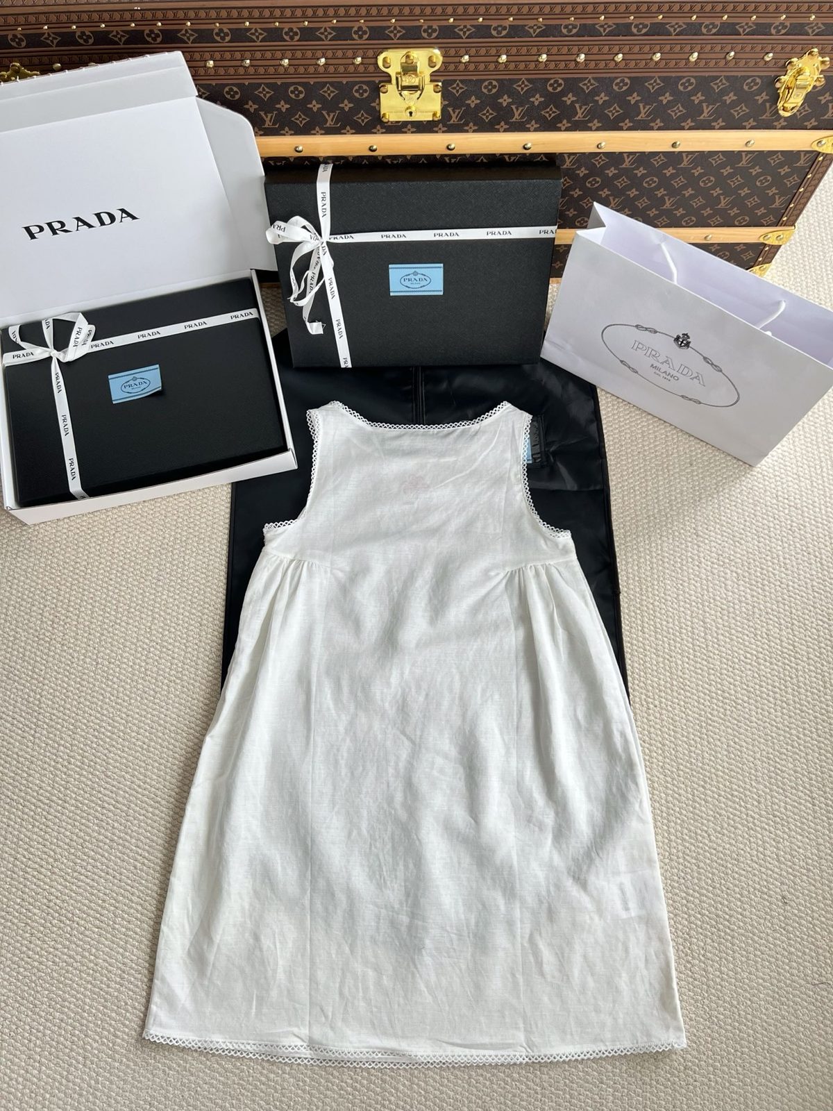Prada White Cotton Children's Dress