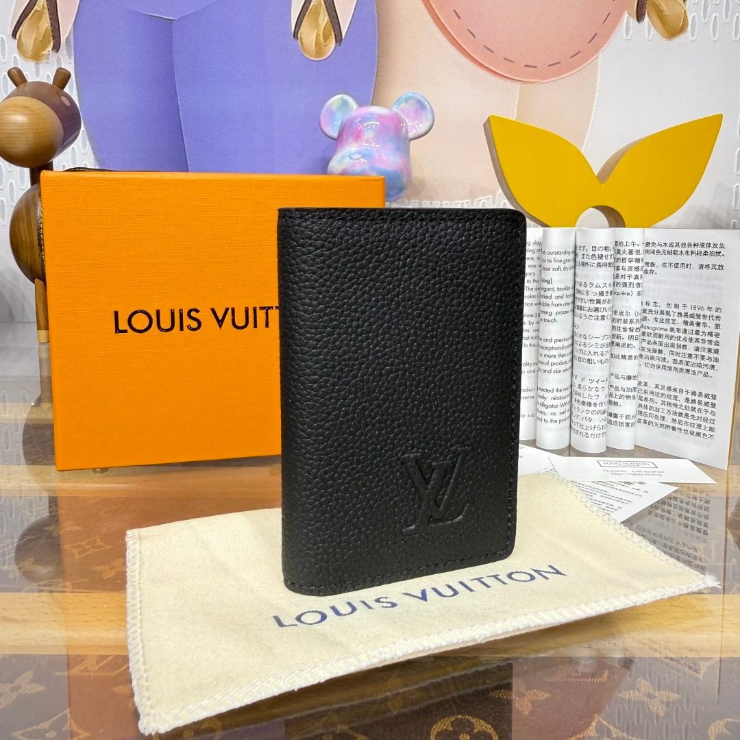 Louis Vuitton Black Leather Bifold Wallet
