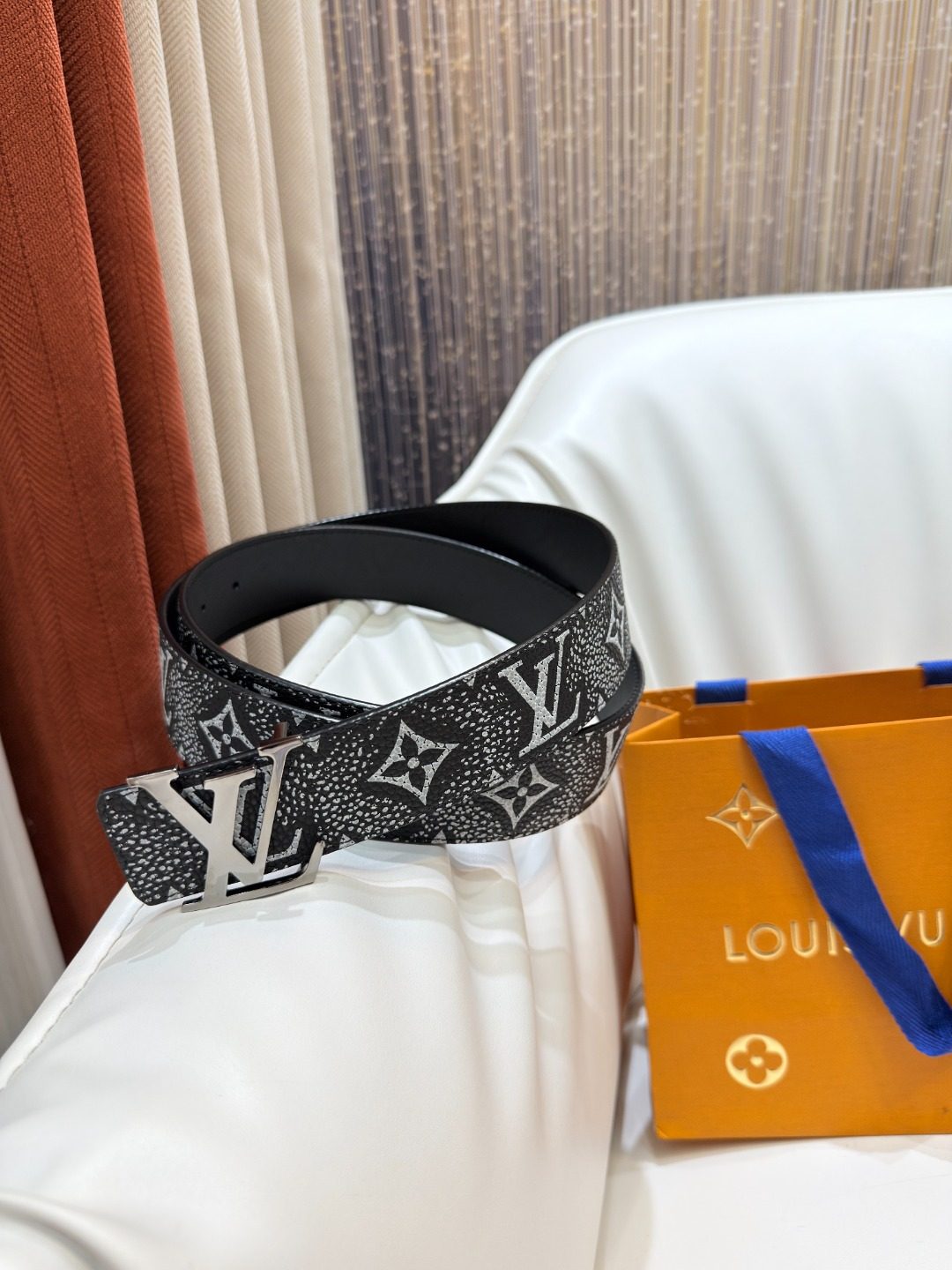 Louis Vuitton Monogram Canvas Leather Belt