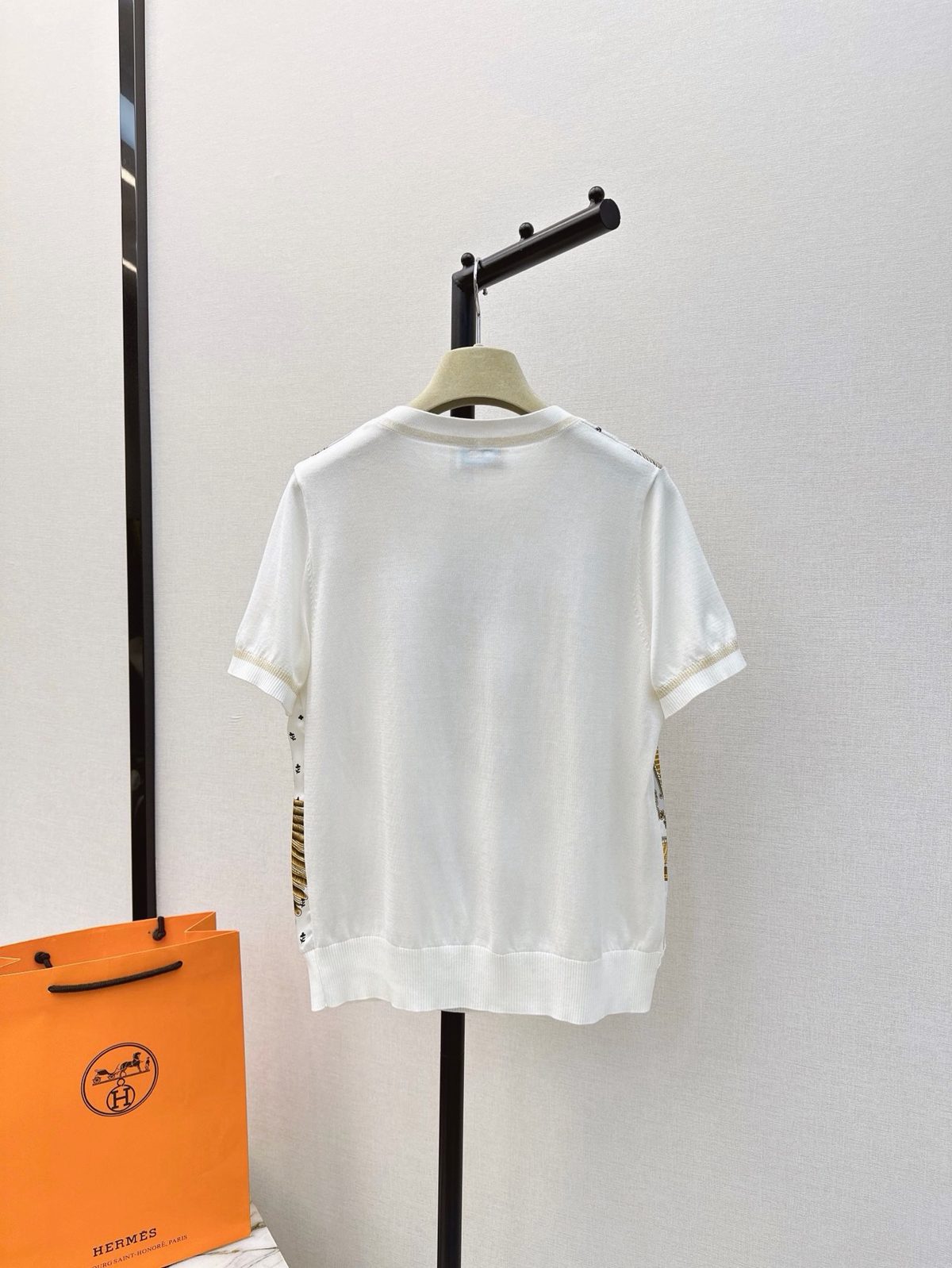 Hermès Silk Scarf Print Short Sleeve T-Shirt