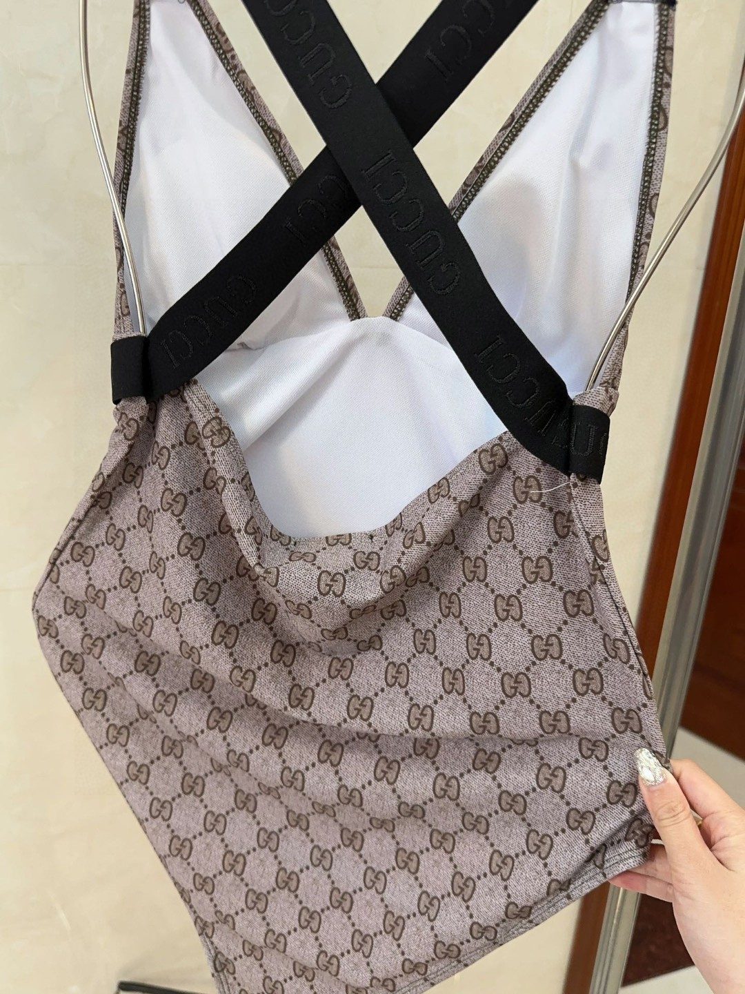 Gucci GG Monogram Crossback One-Piece Swimsuit