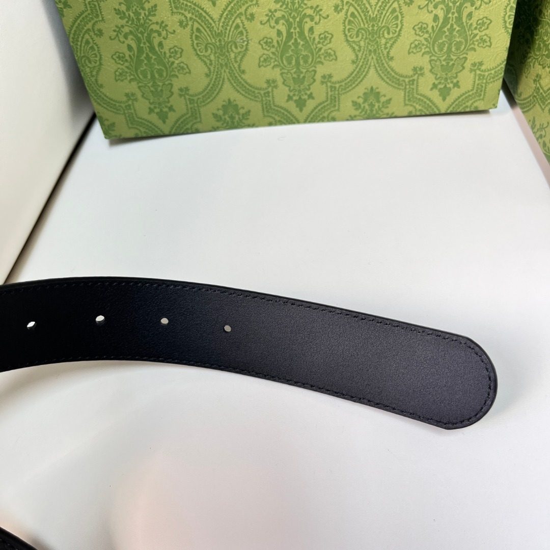 Gucci GG Perforated Leather Belt