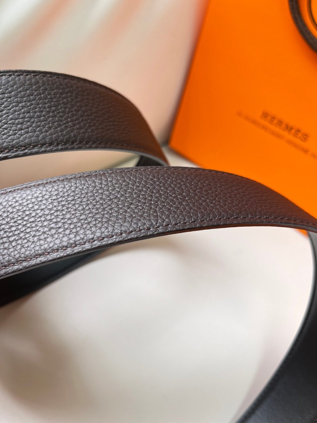Hermès Reversible Leather Belt with H Buckle