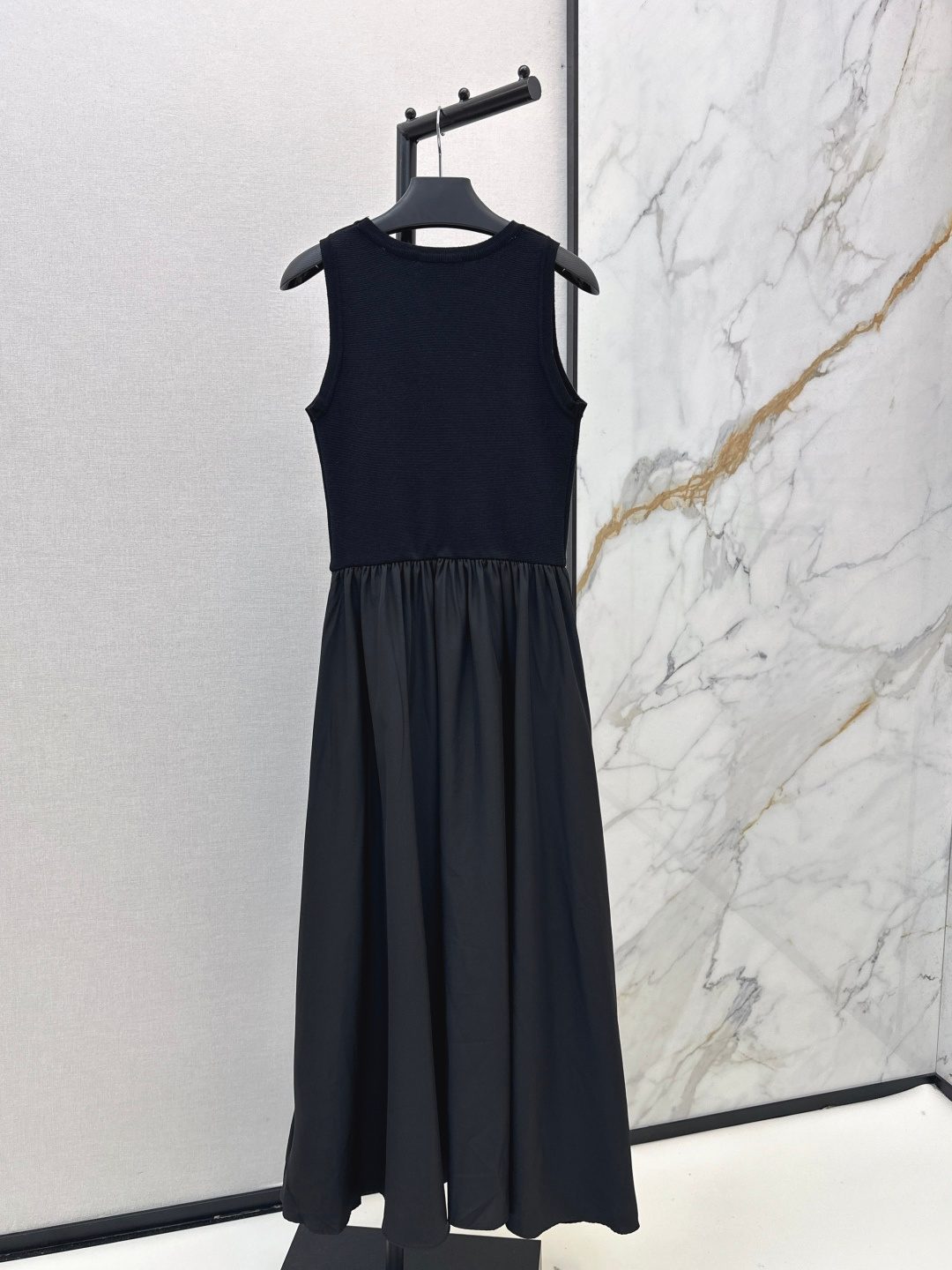 Prada Black Sleeveless Tencel Maxi Dress