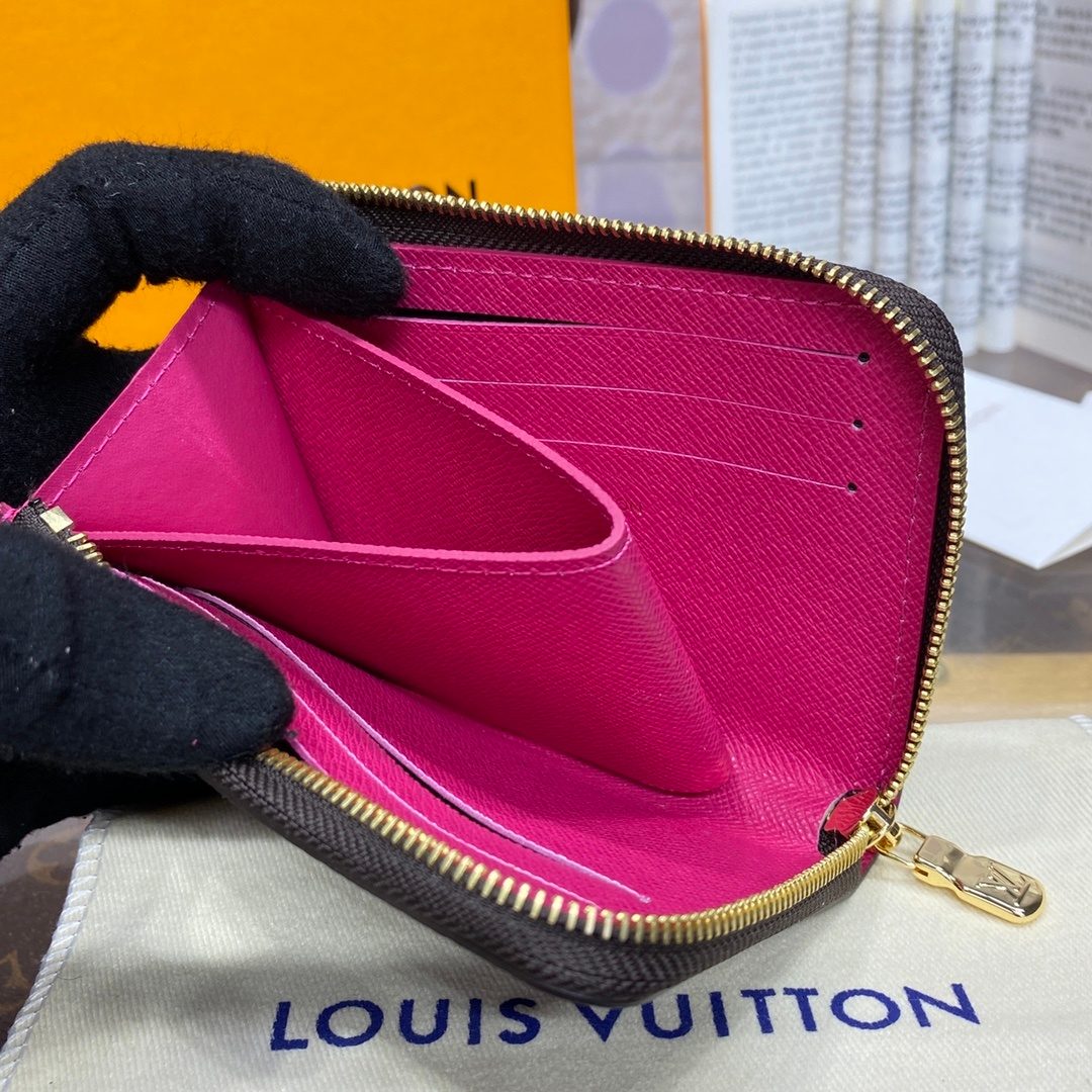 Louis Vuitton Monogram Canvas Zippy Wallet Pink
