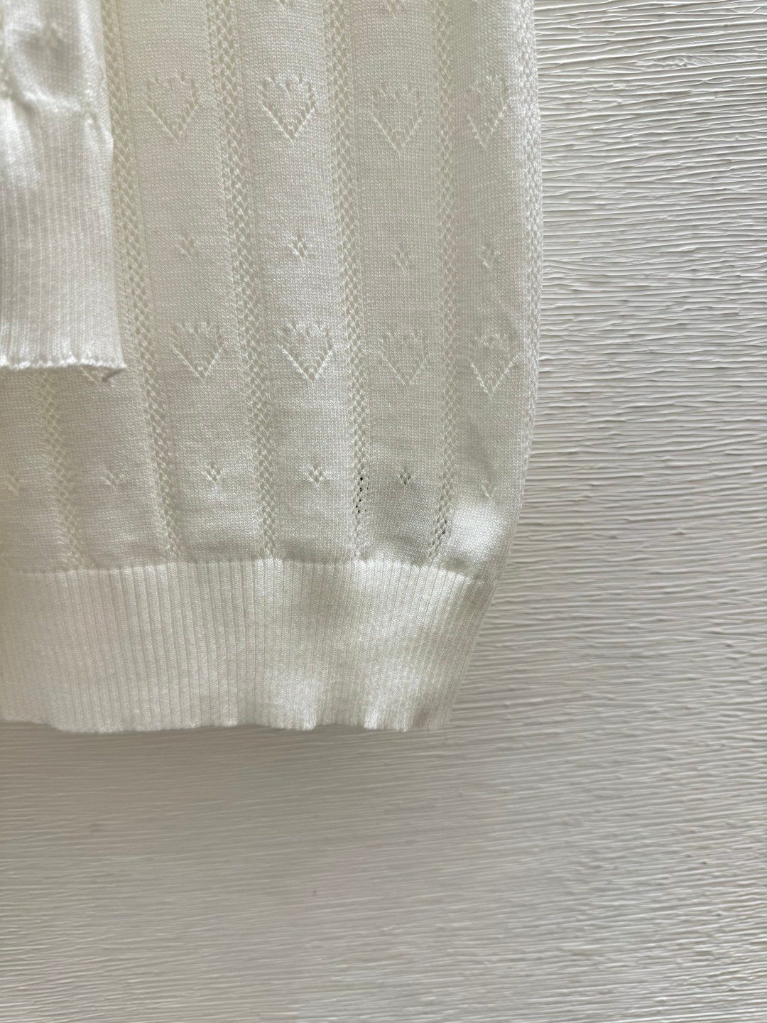 Luxury White Cable Knit Crewneck Sweater