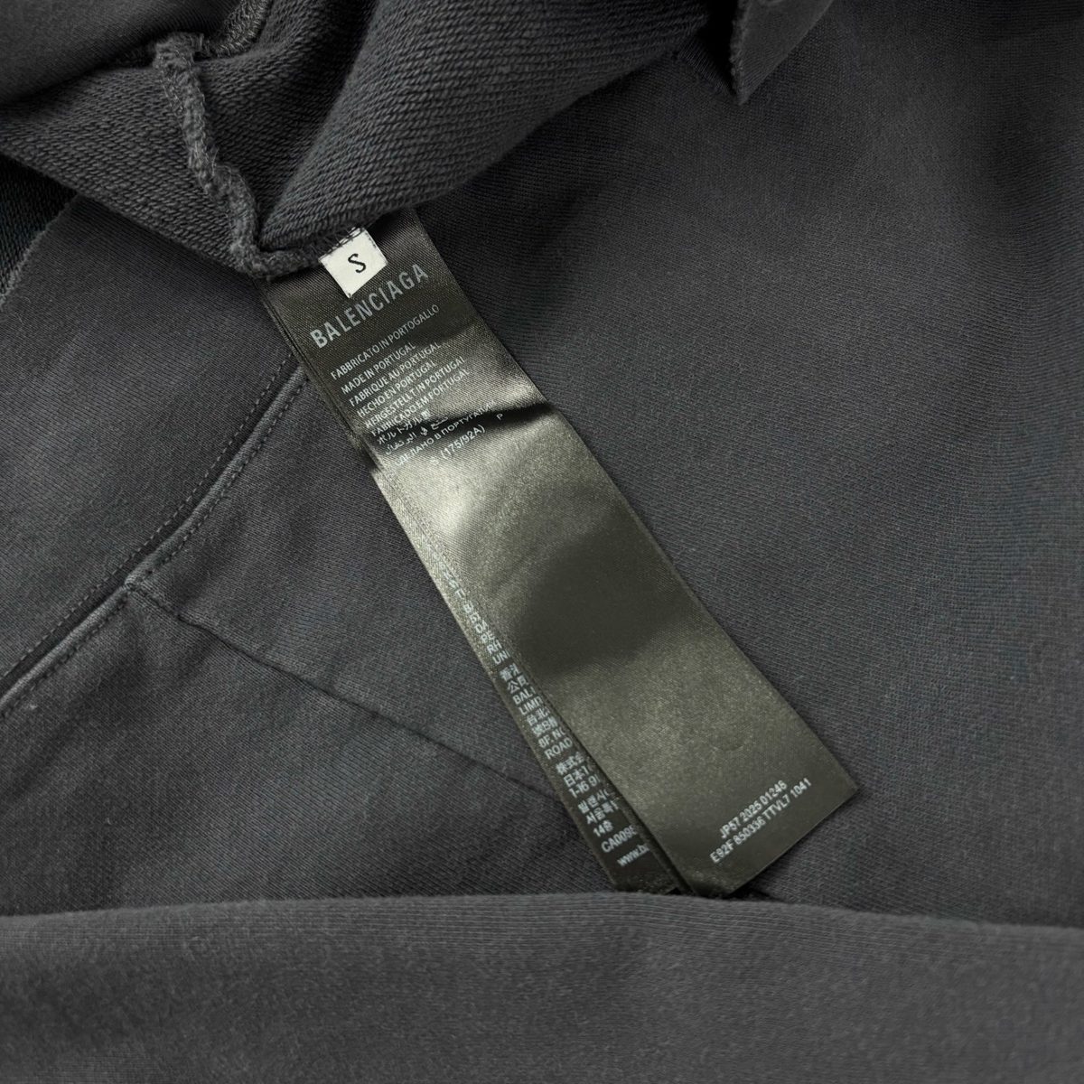 Balenciaga White Strap Zip Hoodie