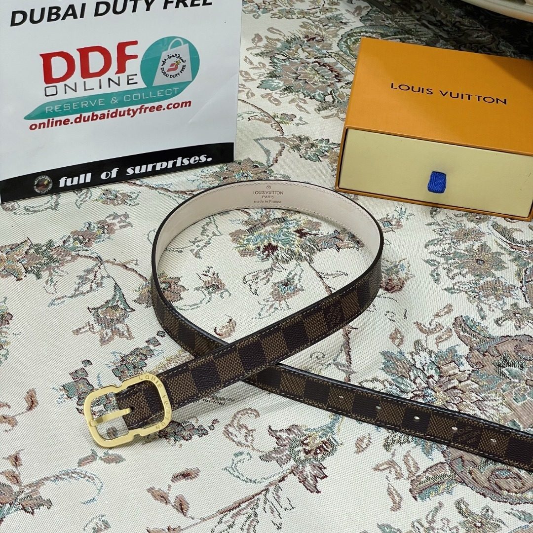Louis Vuitton Damier Ebene Canvas Belt