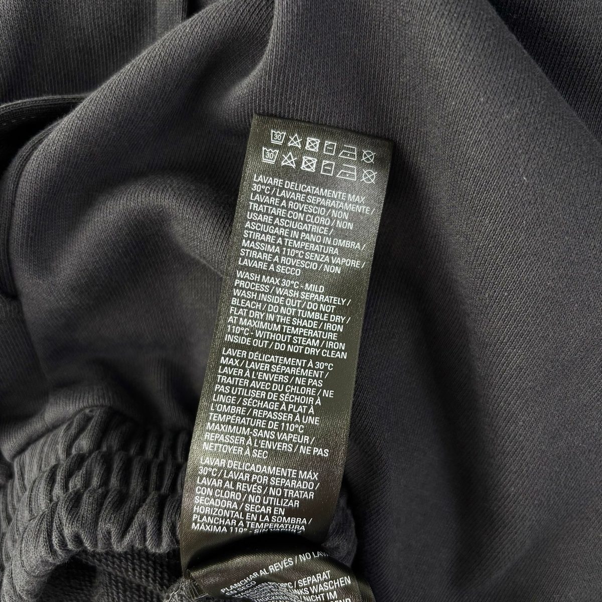 BCA Cursive Embroidered Black Sweatpants