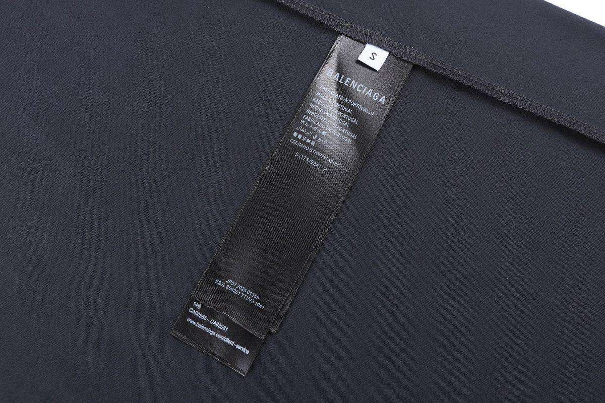 Balenciaga Black Cotton T-Shirt Size S