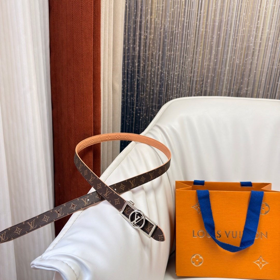 Louis Vuitton Monogram Canvas Leather Handle Belt