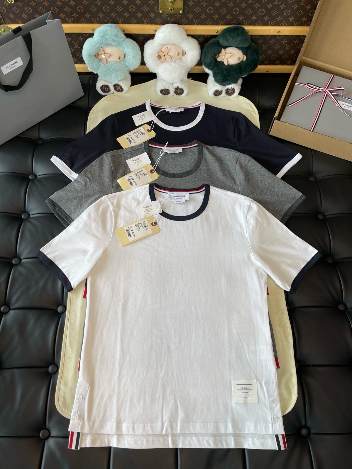 Thom Browne Tricolor Crewneck T-Shirt