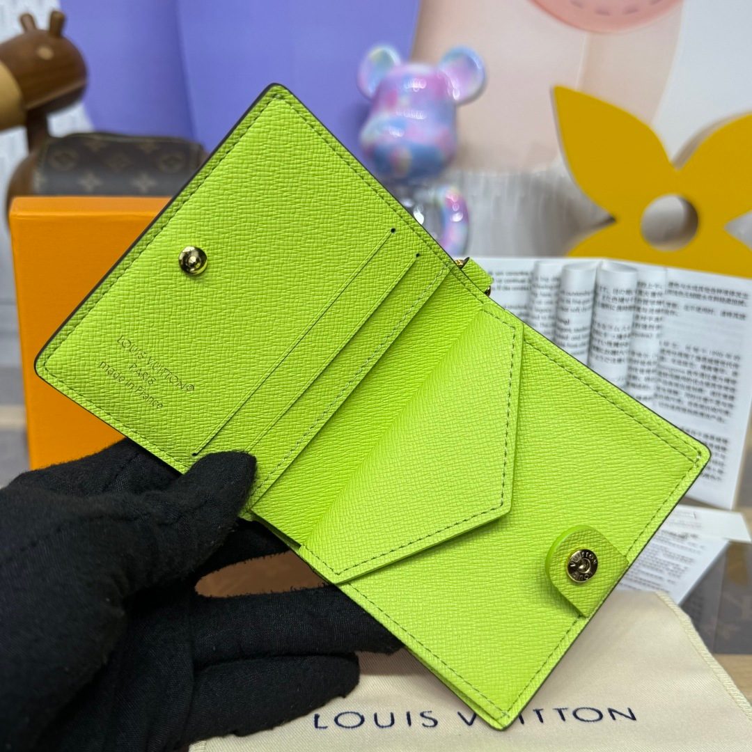 Louis Vuitton Epi Leather Compact Wallet Neon Yellow
