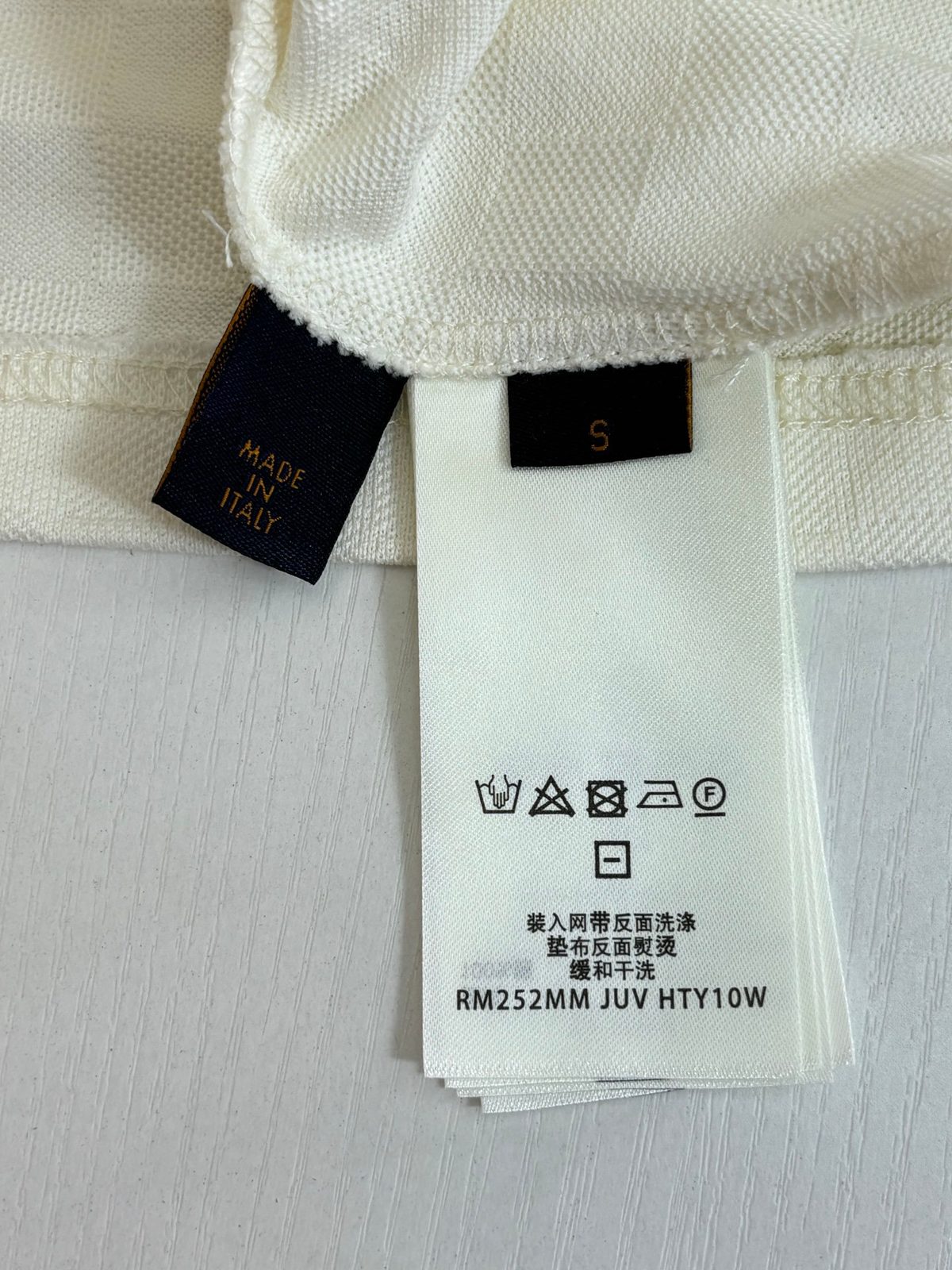 Italian Made White Polo Shirt Size S