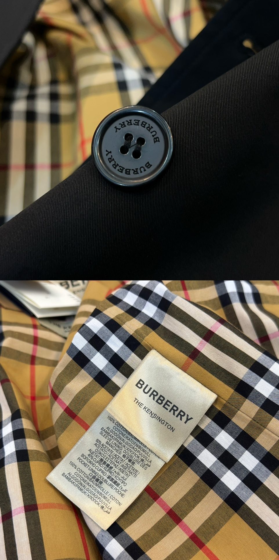 Burberry Double-Breasted Trench Coat Black