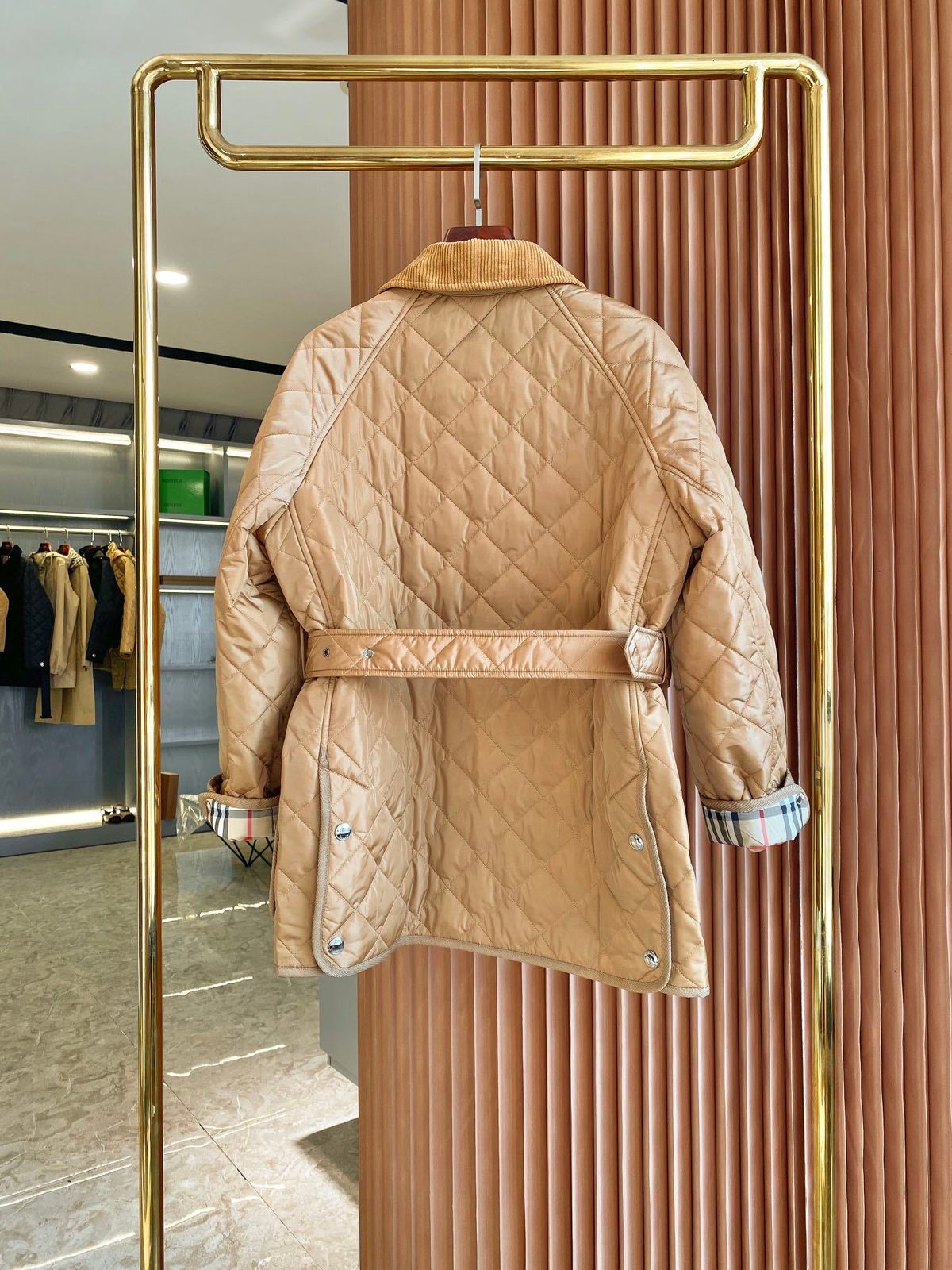 Burberry Quilted Jacket with Nova Check Lining