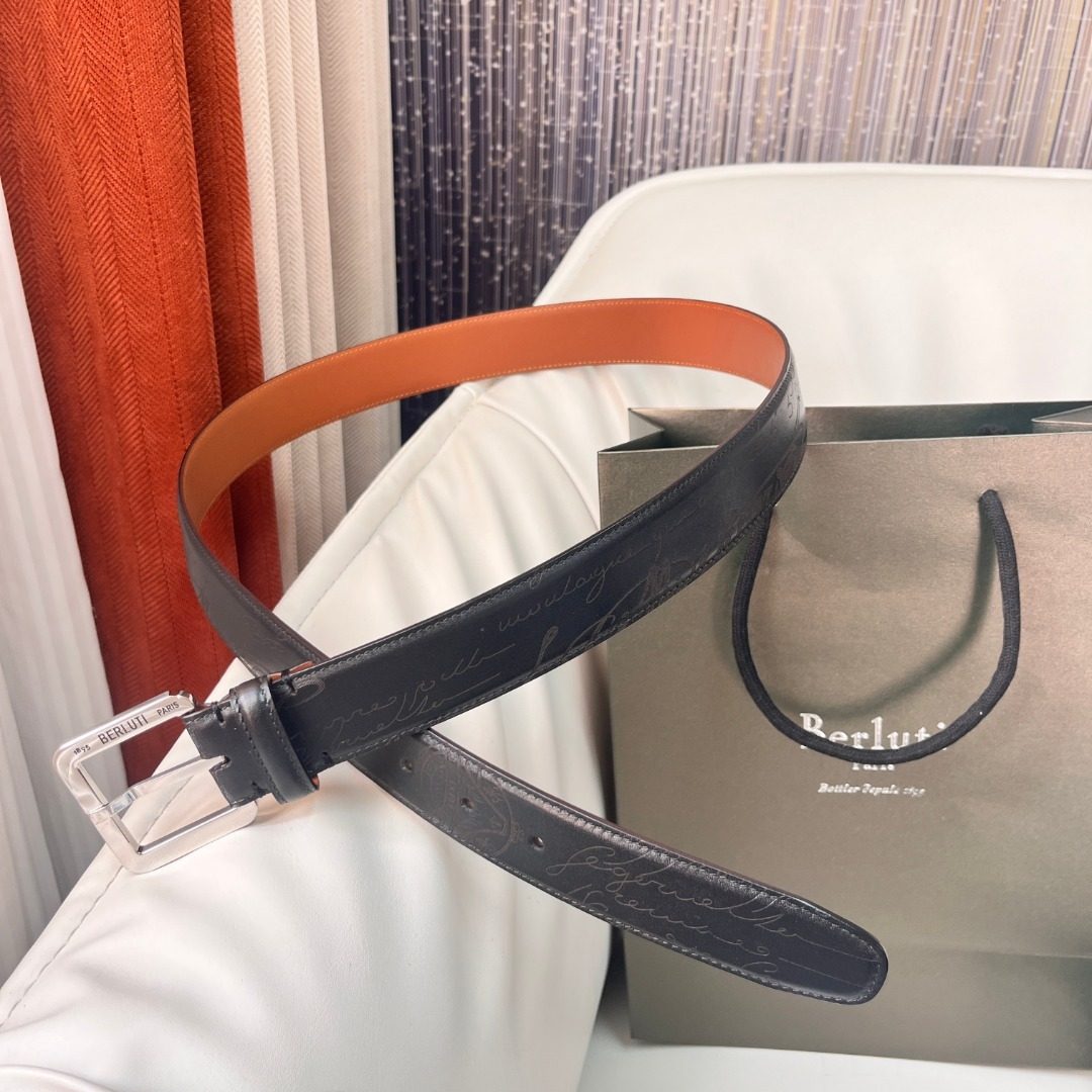 Berluti Reversible Leather Belt