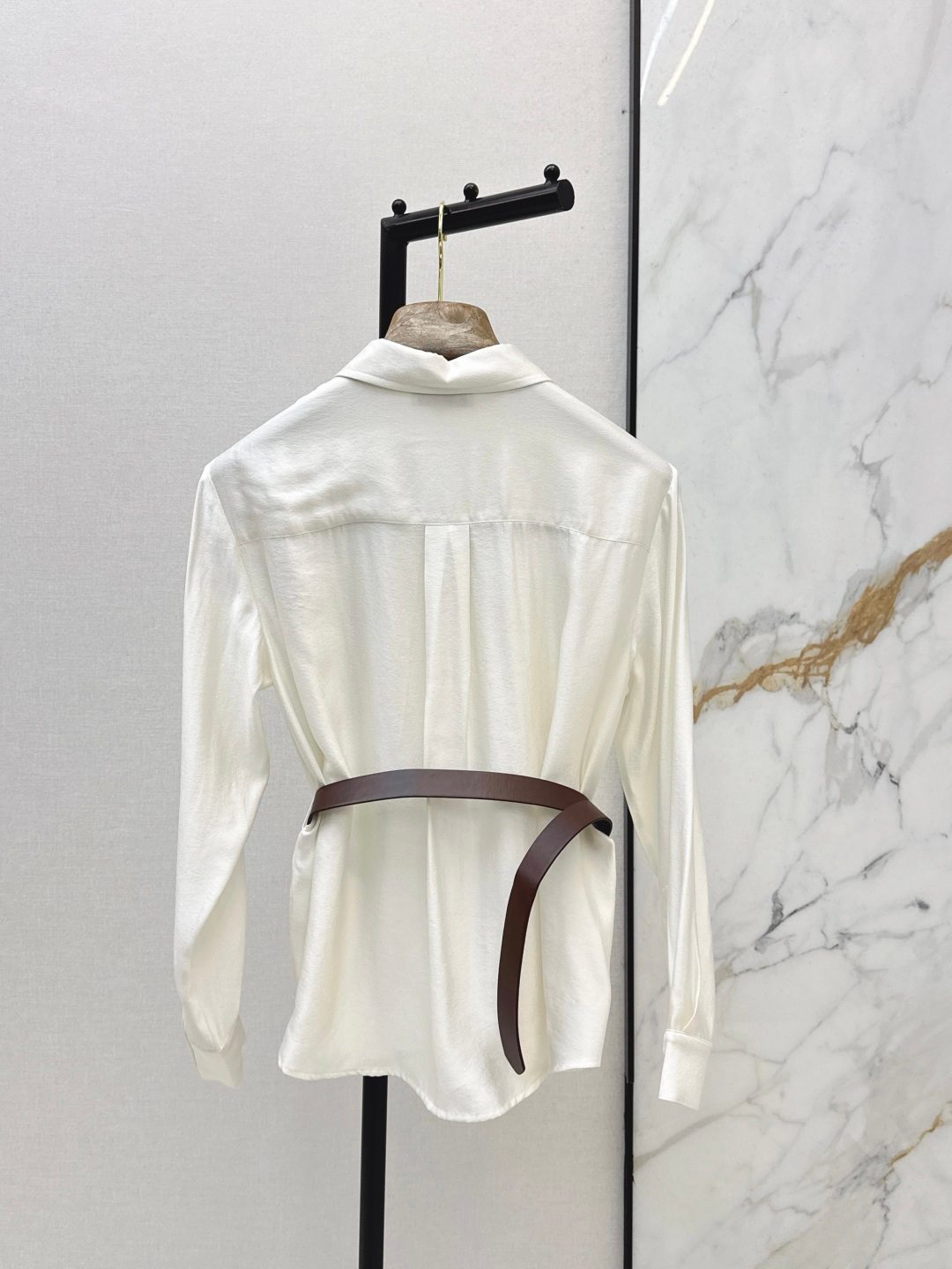 Cotton Poplin Belted Shirt Jacket