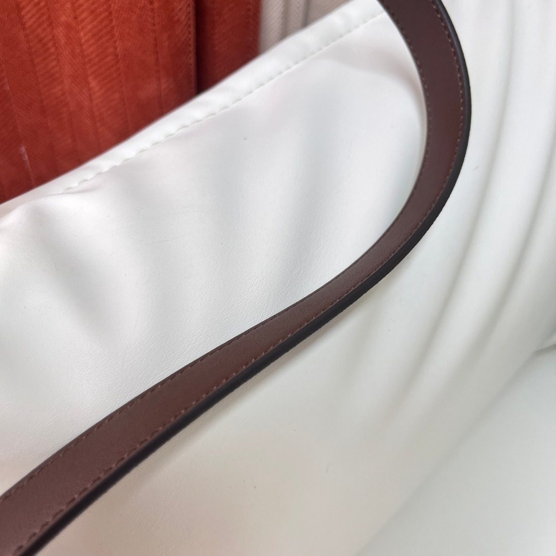 Brown Leather Belt with Silver Hardware