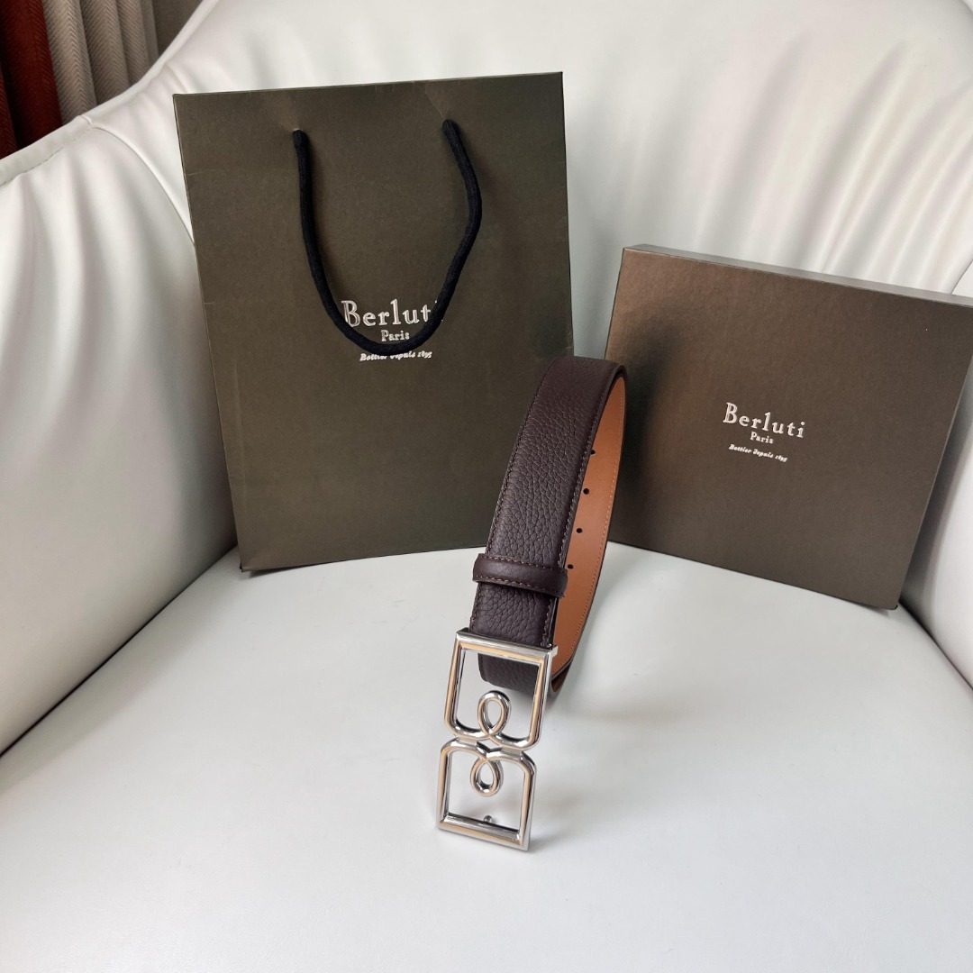 Berluti Reversible Leather Belt