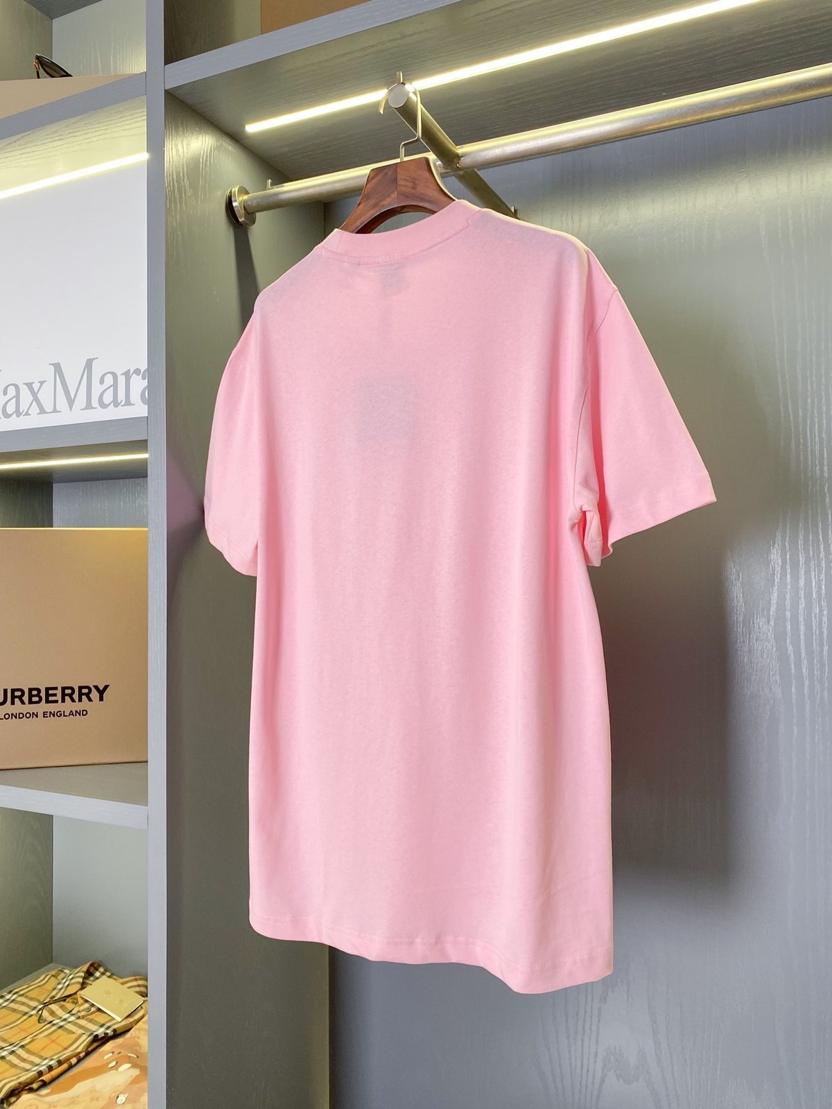 Burberry Logo Print Pink T-Shirt