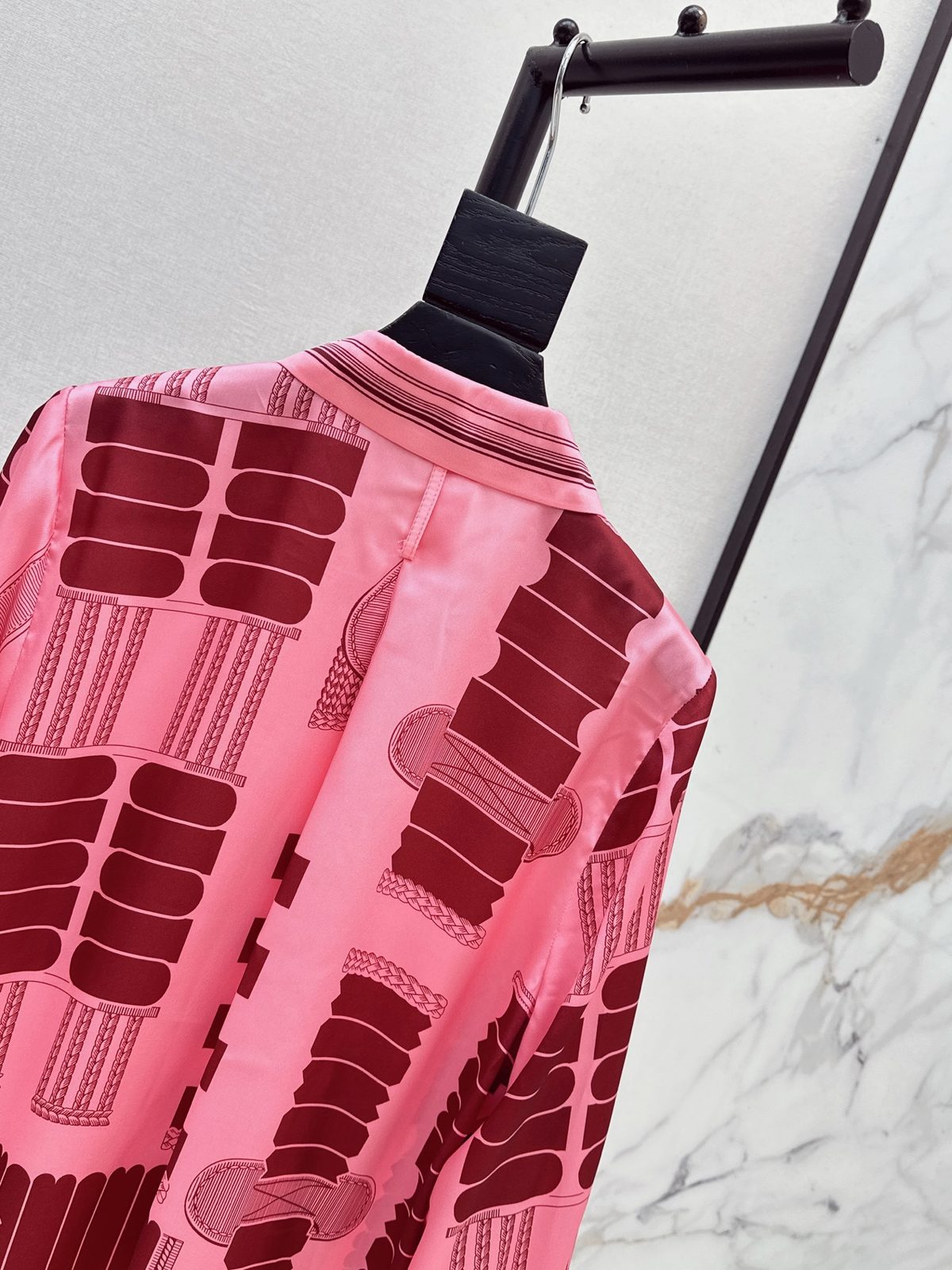 Pink Printed Long Sleeve Shirt