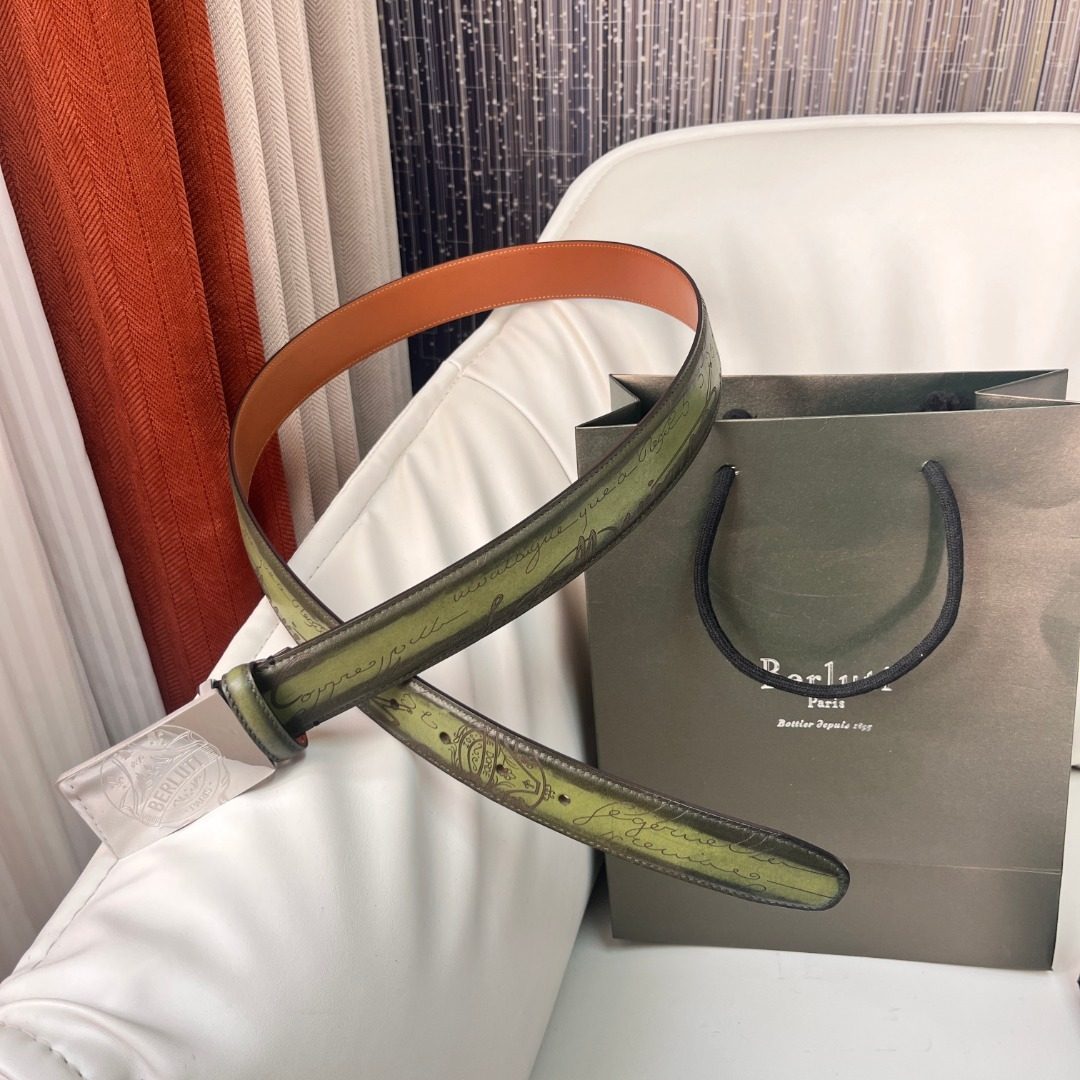 Berluti Reversible Leather Belt