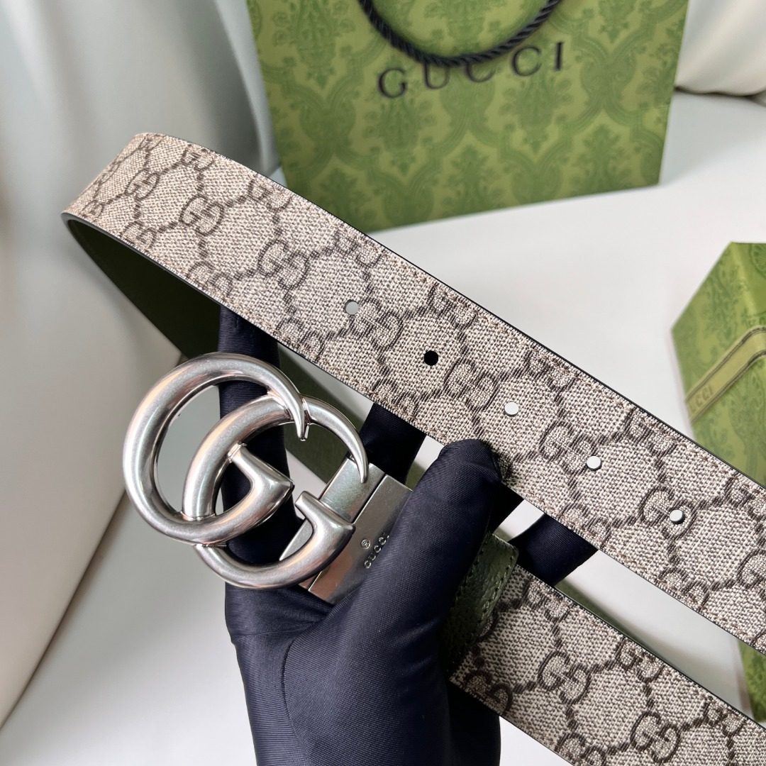 Gucci GG Supreme Canvas Leather Belt