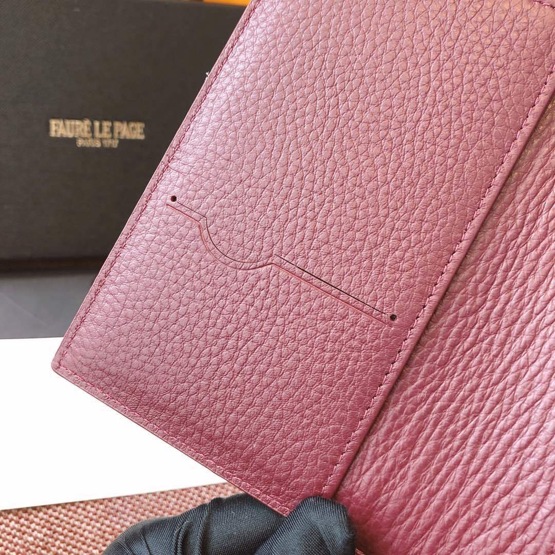 Faure Le Page Leather Passport Wallet