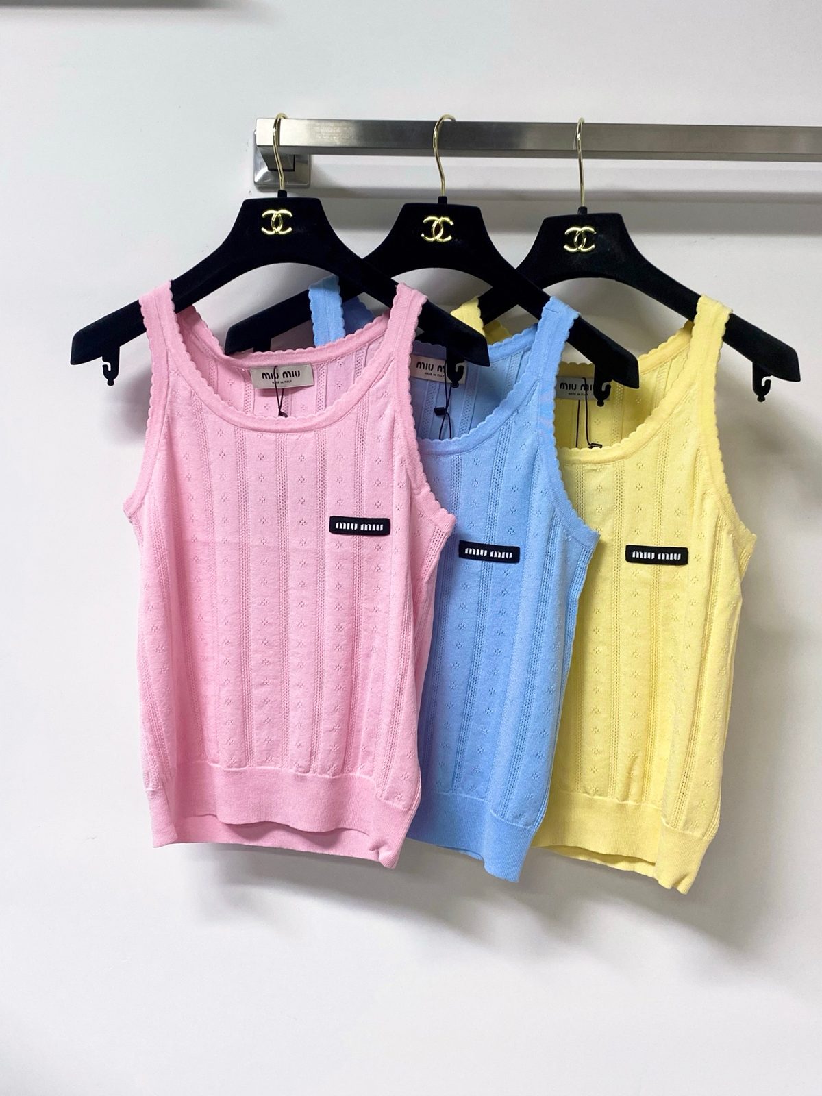 Miu Miu Knit Tank Top Three-Pack