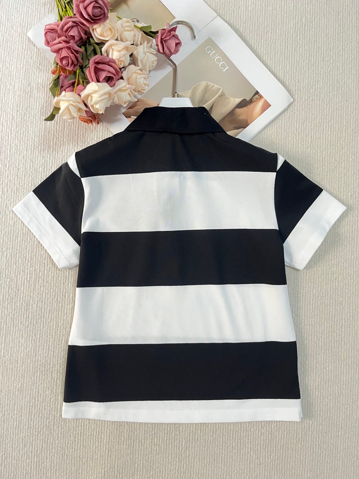 Gucci Striped Anchor Polo Shirt