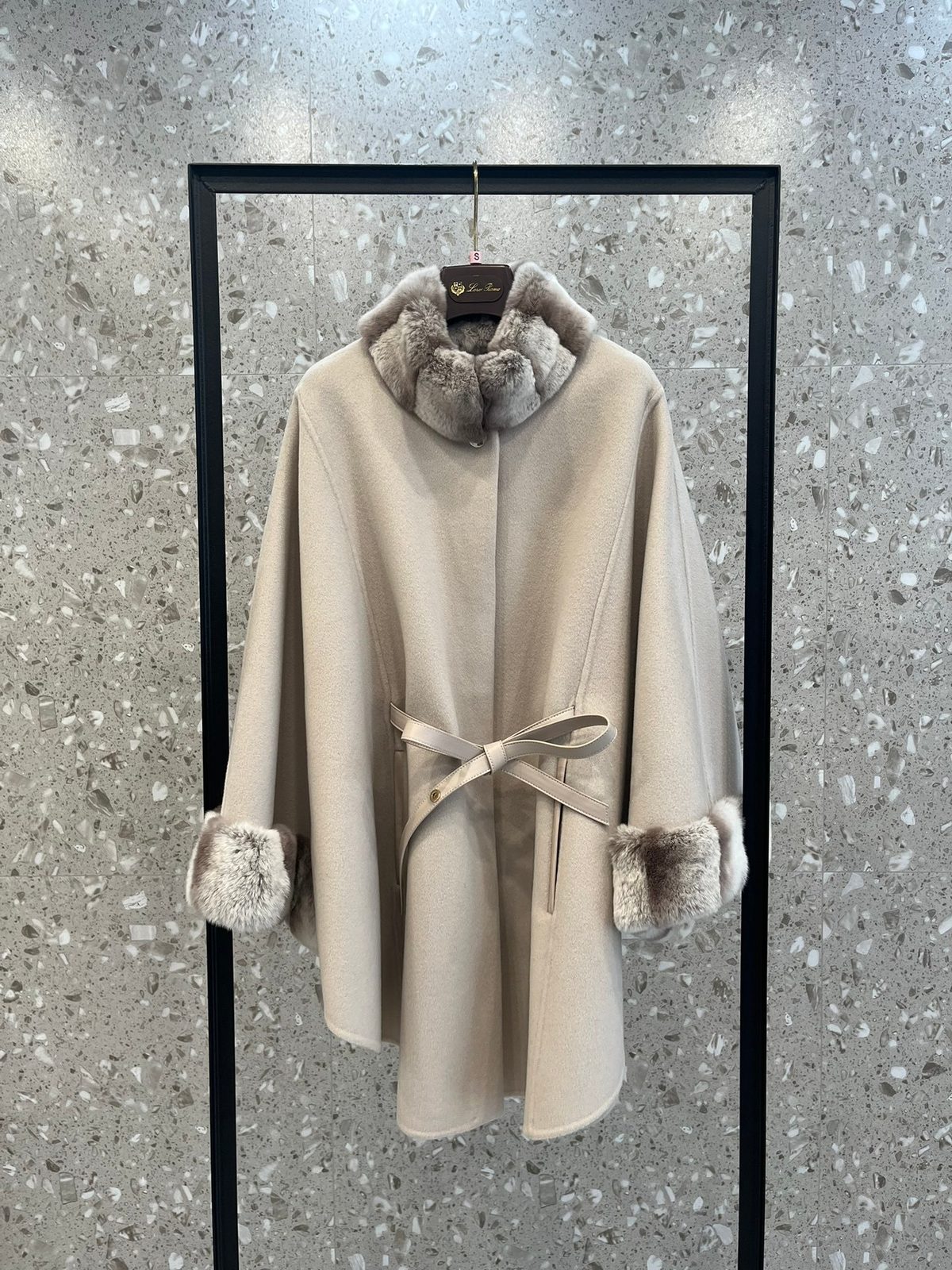 Loro Piana Cashmere Coat with Fur Collar