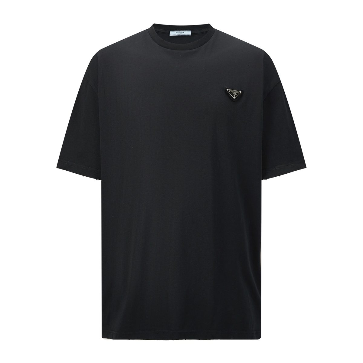 Prada Triangle Logo Black T-Shirt