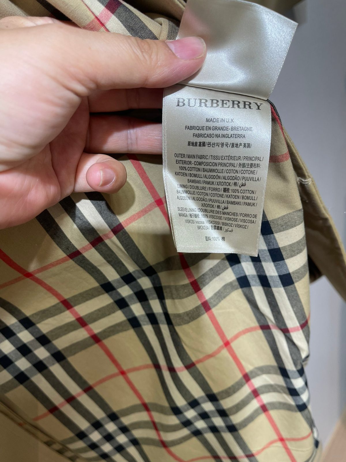 Burberry Camden Beige Cotton Trench Coat