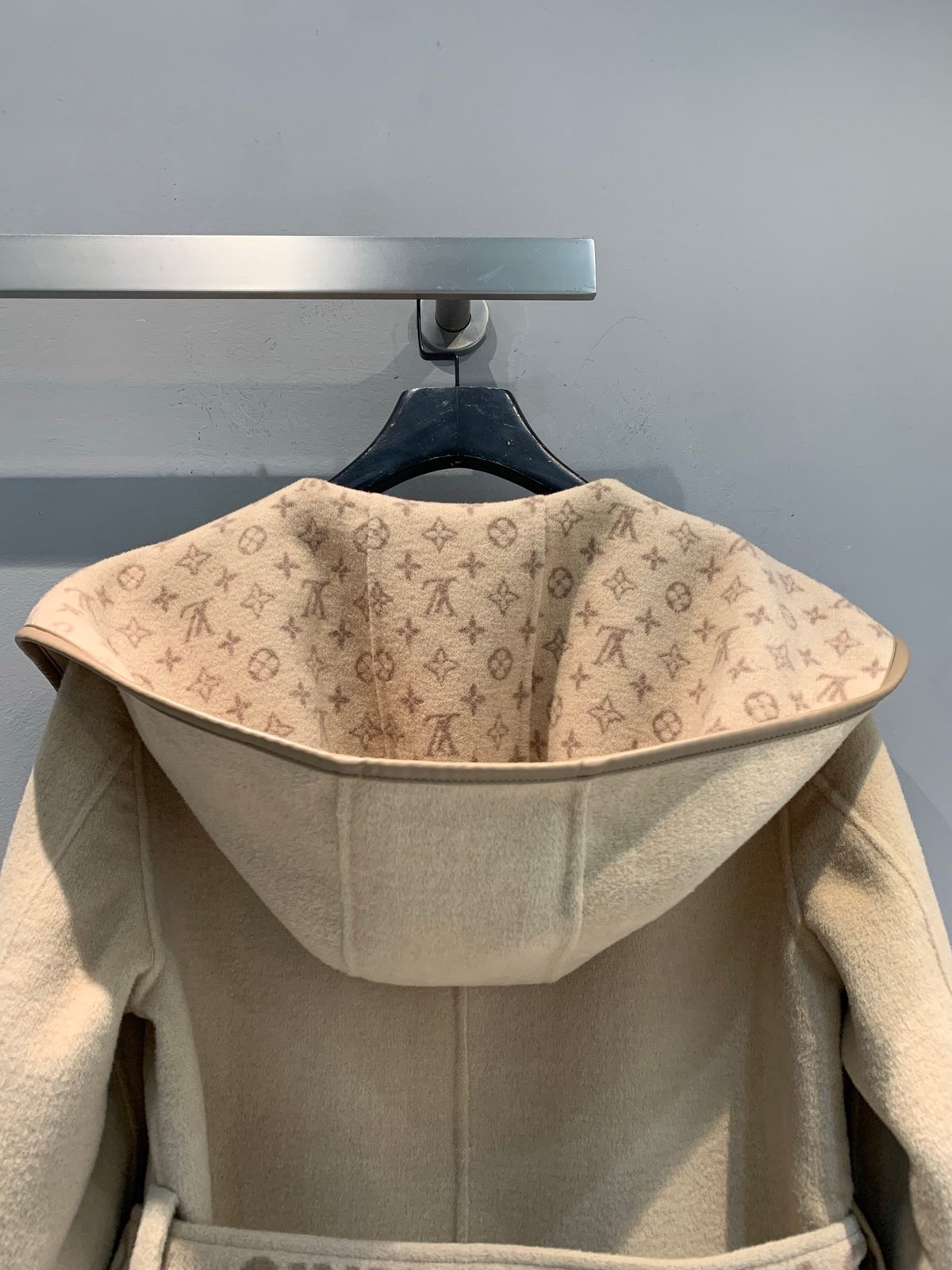 Louis Vuitton Monogram Wool Hooded Coat
