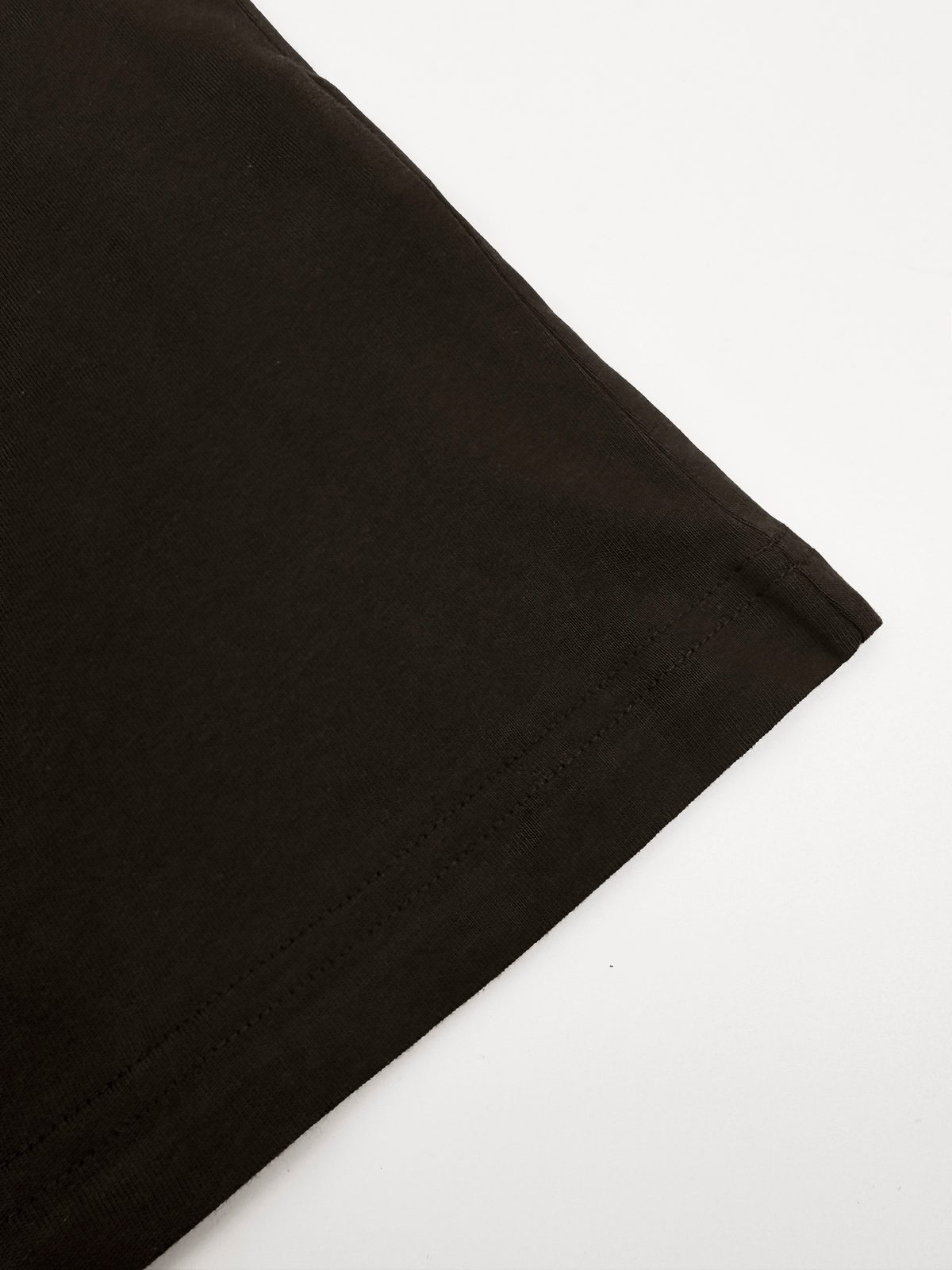 Black Ribbed Crewneck T-Shirt