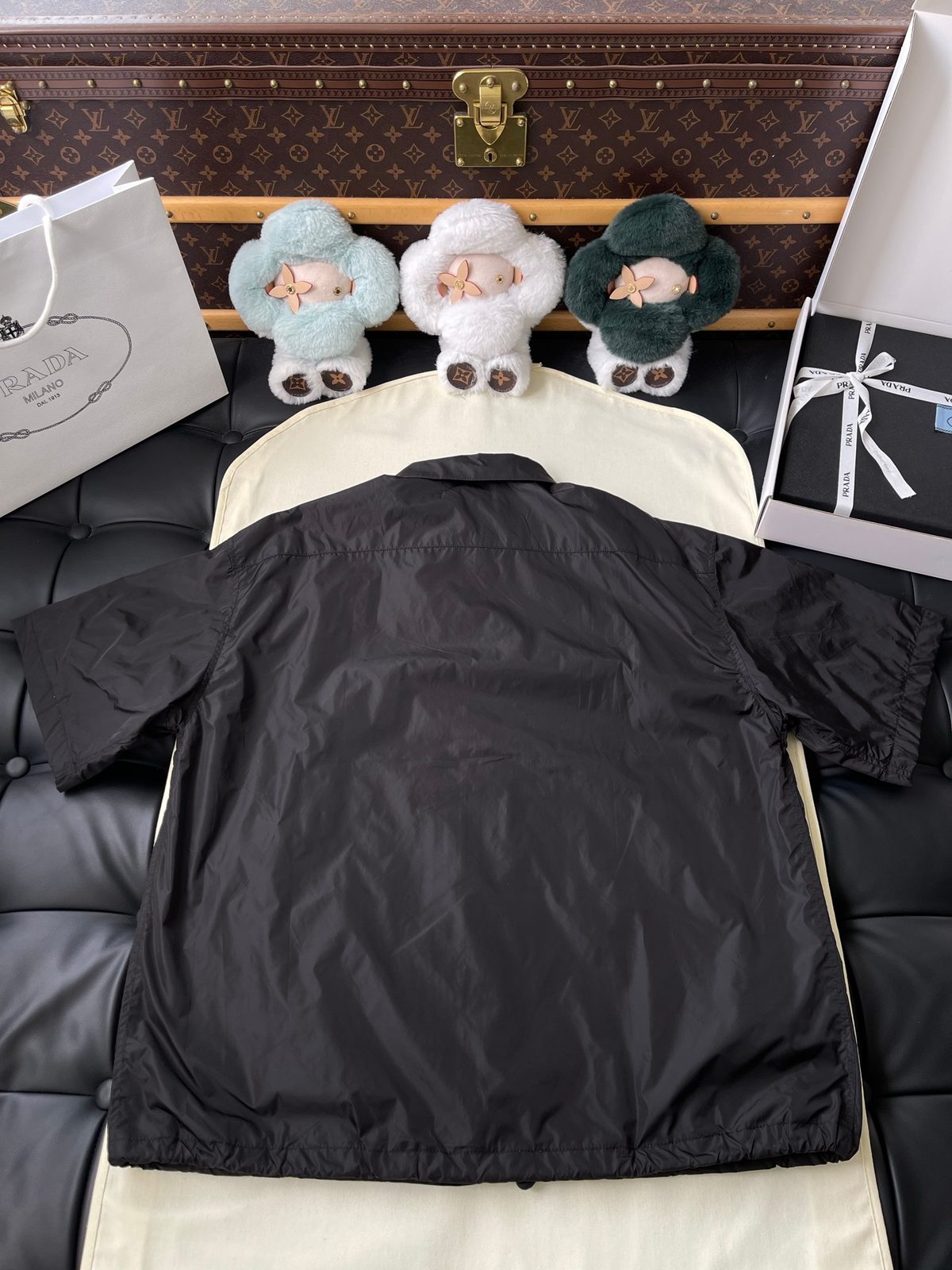 Prada Nylon Puffer Jacket Black