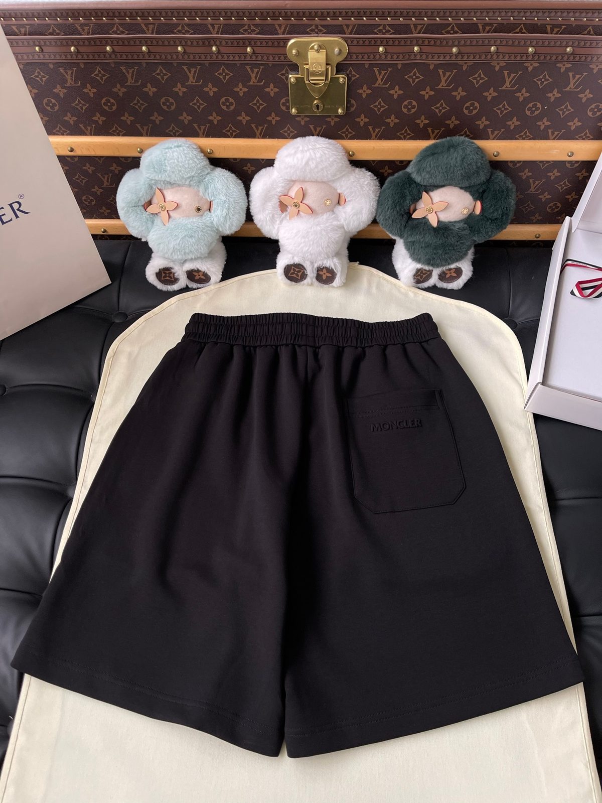 Moncler Black Logo Crewneck T-Shirt Shorts Set
