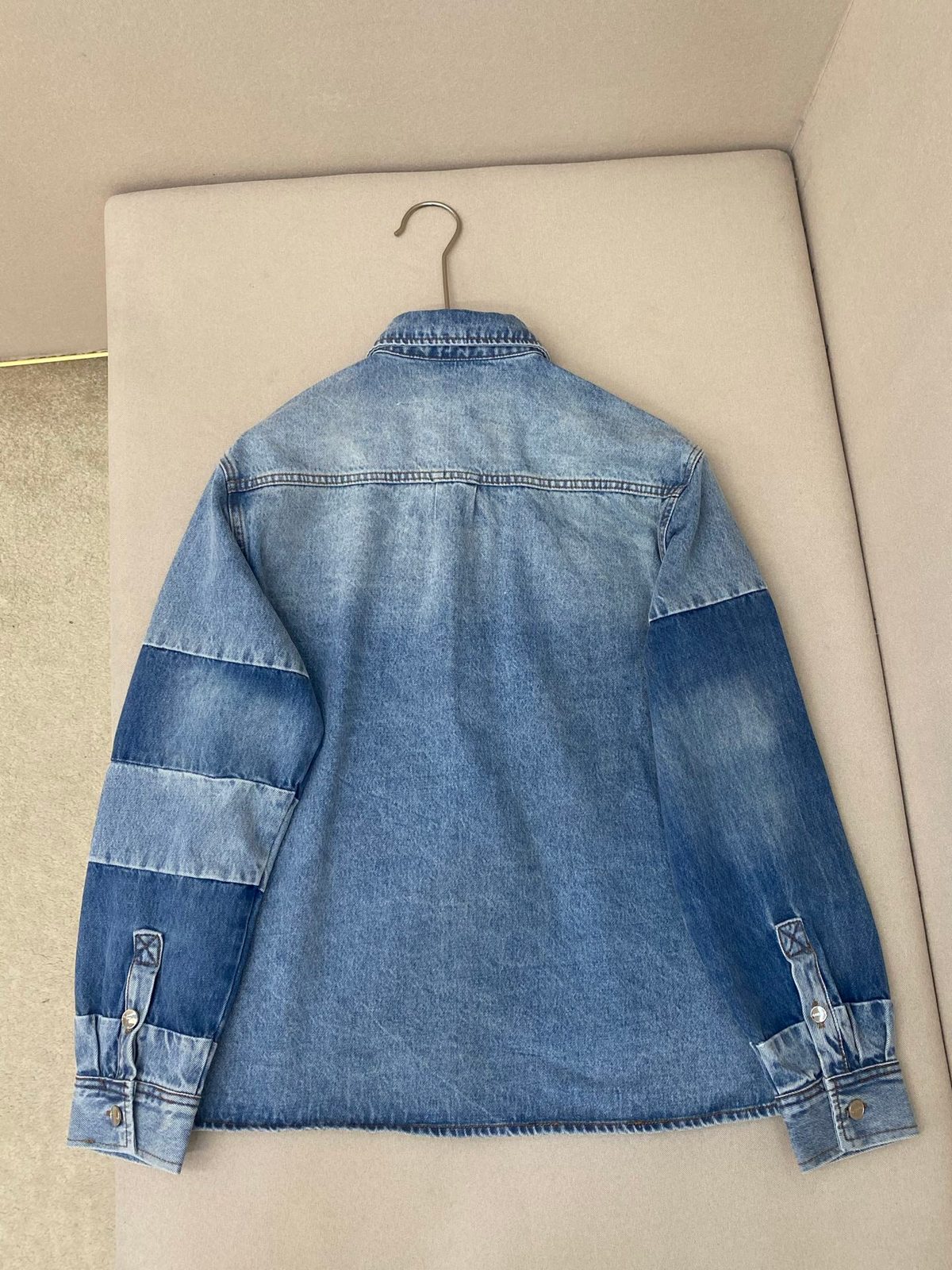 Gucci Colorblock Denim Shirt Jacket