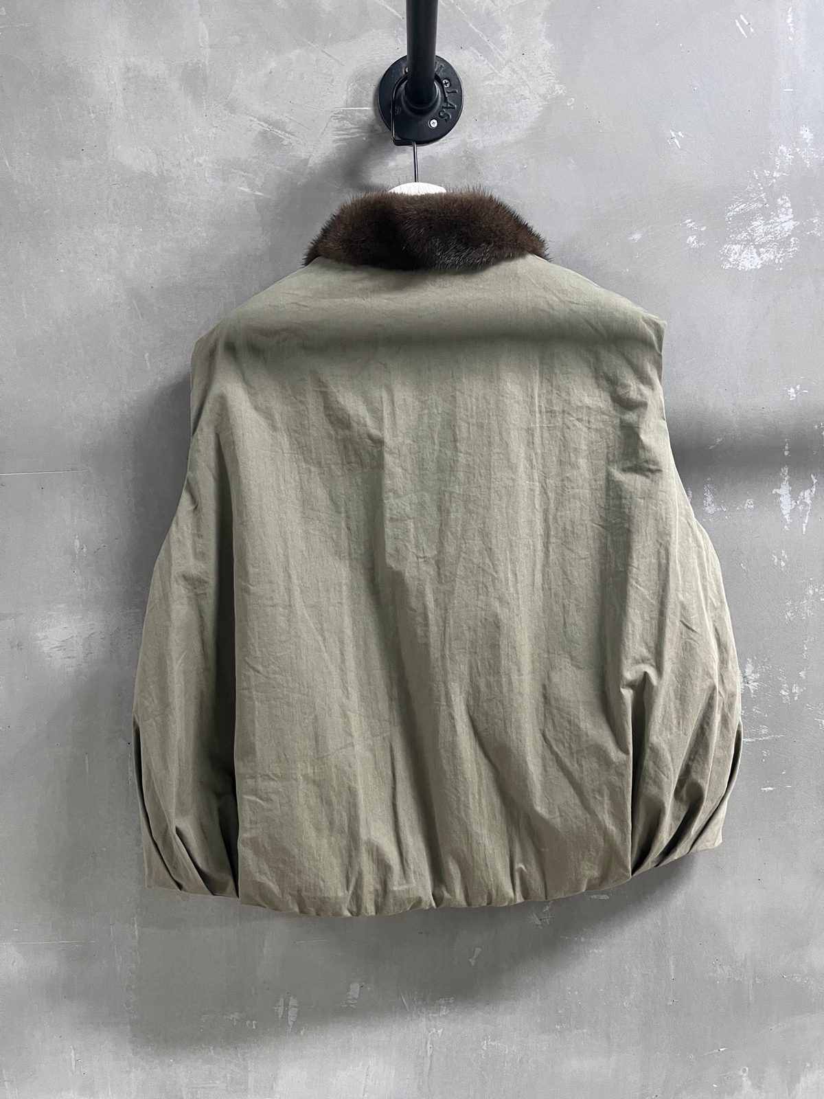Luxury Linen Jacket with Fur Collar